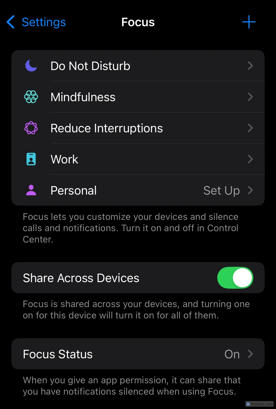 Cấu hình chế độ Tập trung (Focus Mode) trên iPhone để kiểm soát thông báo.