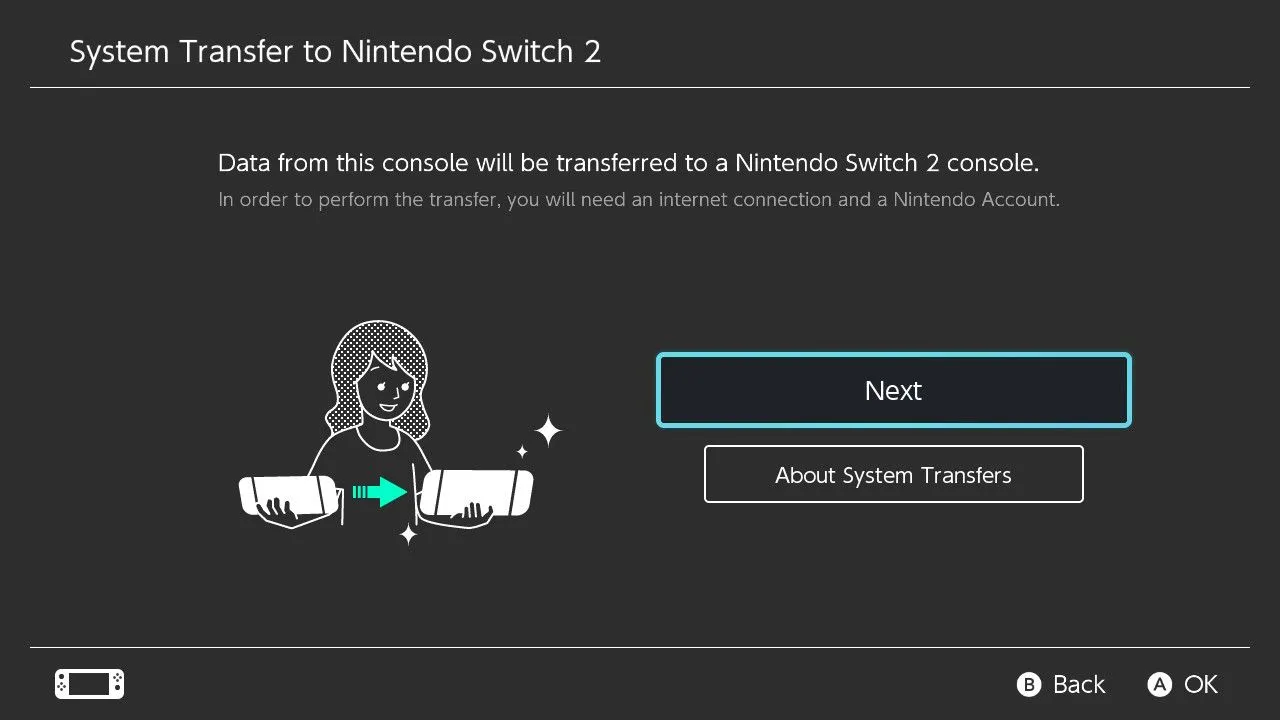 Chuyển dữ liệu sang Switch 2 từ Switch cũ