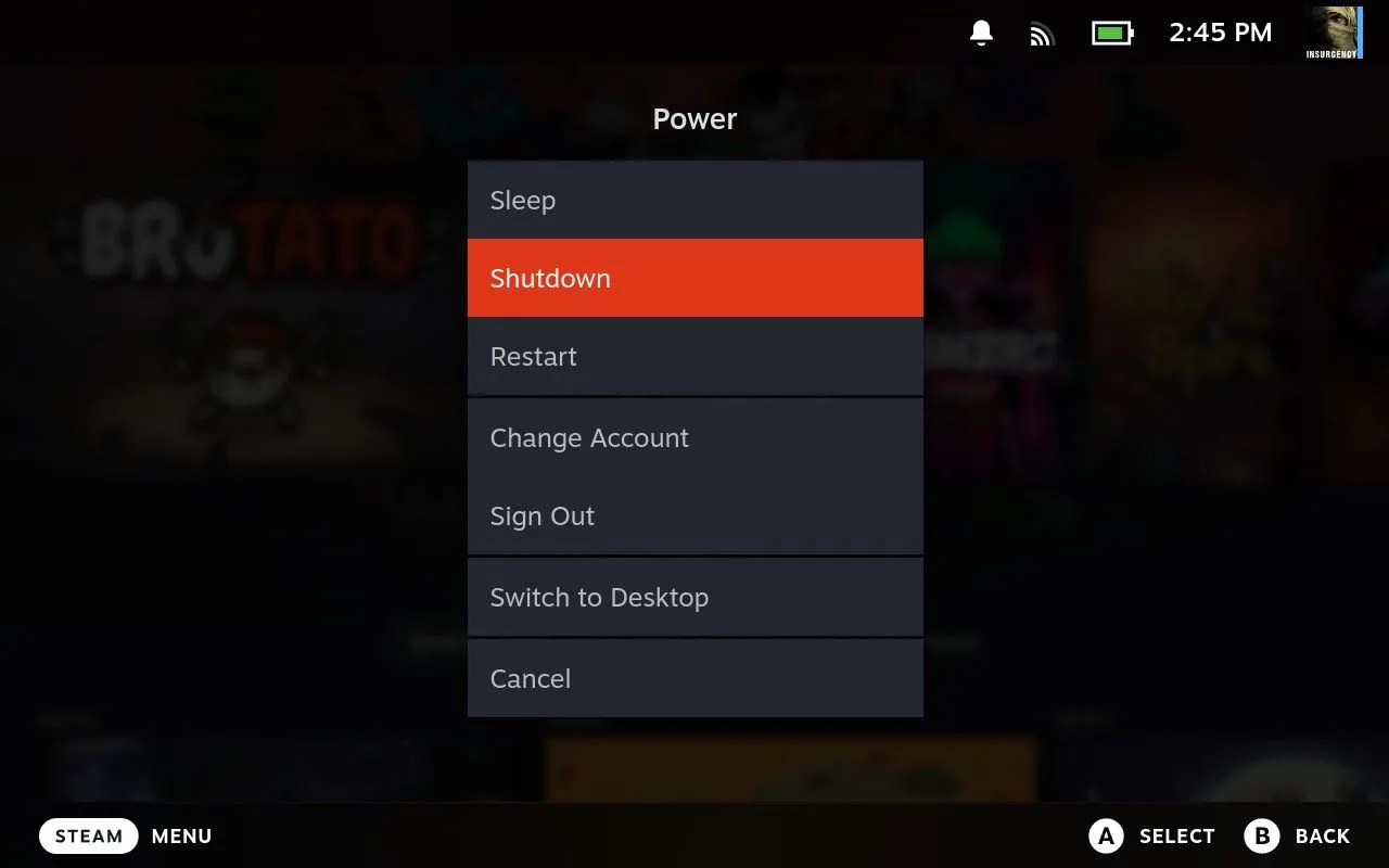 Chuyển Steam Deck sang chế độ Desktop Mode để cài ứng dụng