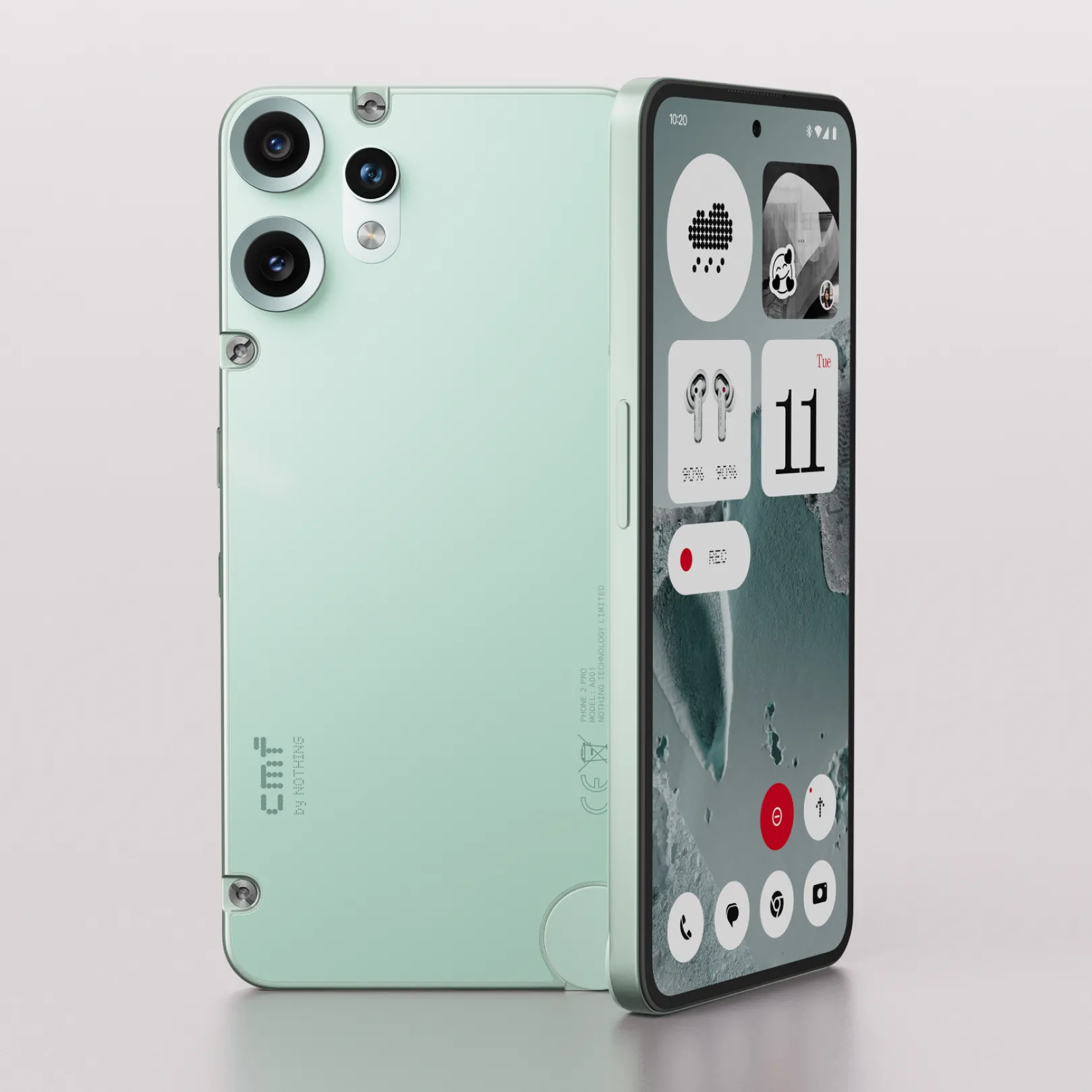 CMF Phone 2 Pro màu xanh lá cây với thiết kế độc đáo và mặt lưng công nghiệp, nổi bật giữa phân khúc điện thoại giá rẻ.
