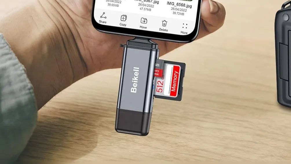 Đầu đọc thẻ nhớ Beikell đa năng với cổng USB-A và USB-C