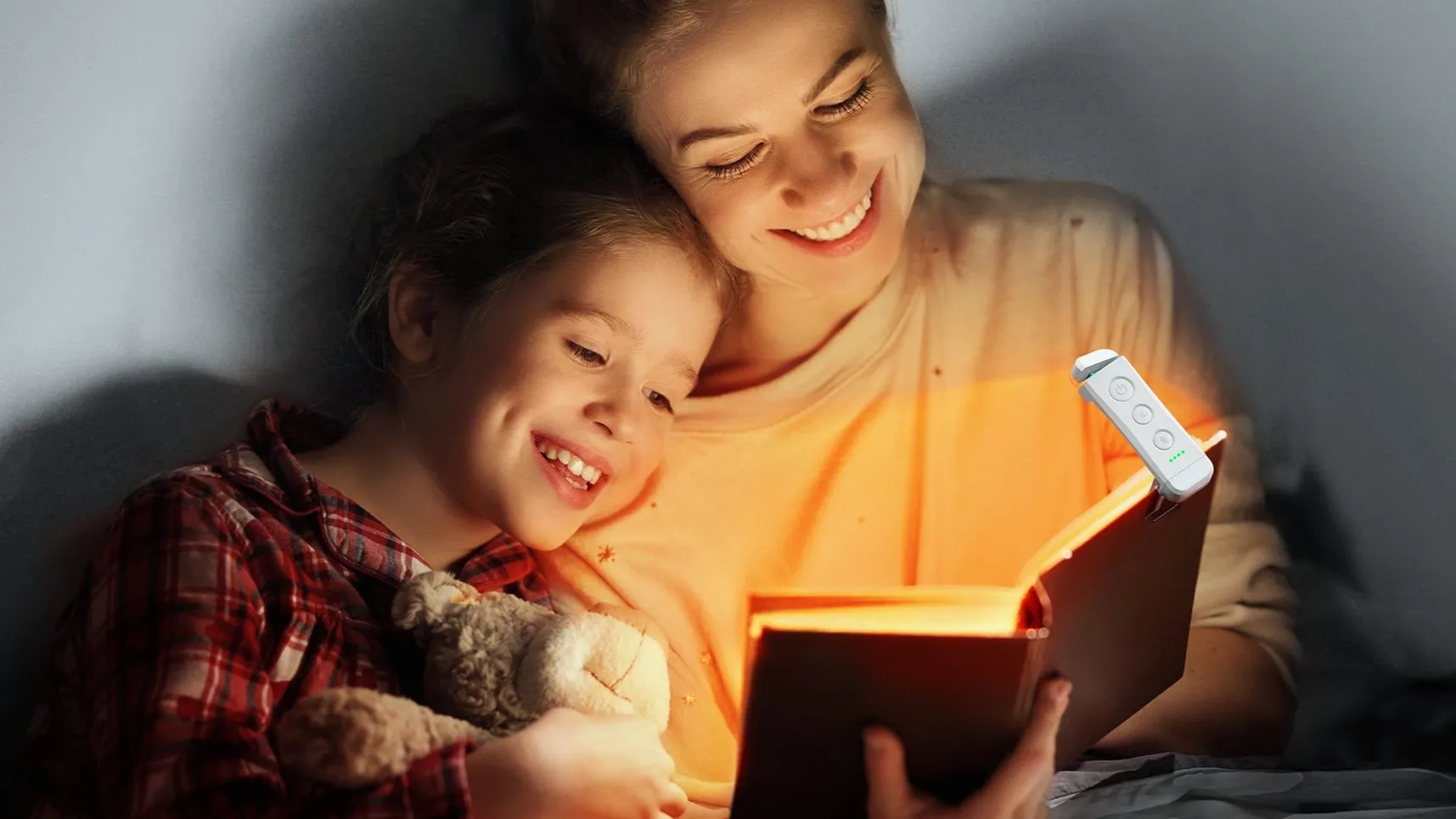 Đèn đọc sách kẹp Glocusent với ánh sáng tùy chỉnh