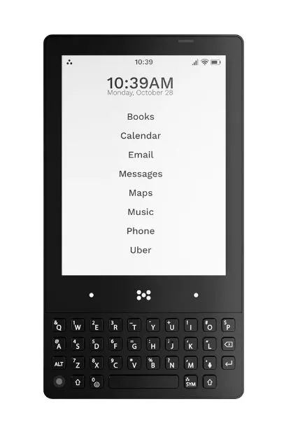 Điện thoại Minimal Phone với màn hình E-Paper và bàn phím vật lý độc đáo.