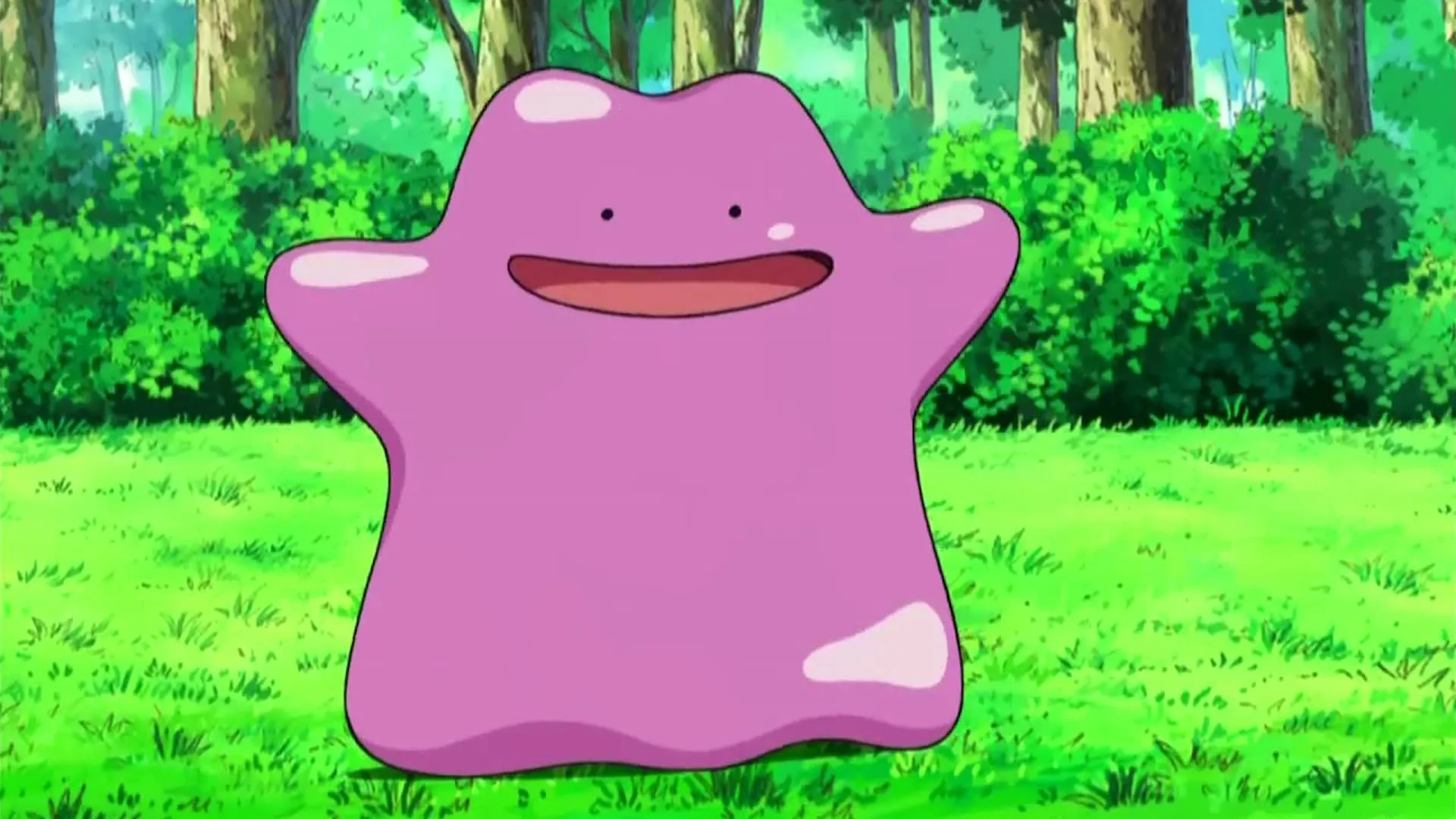 Ditto biến hình thành Pikachu đang biểu diễn trong anime Pokémon