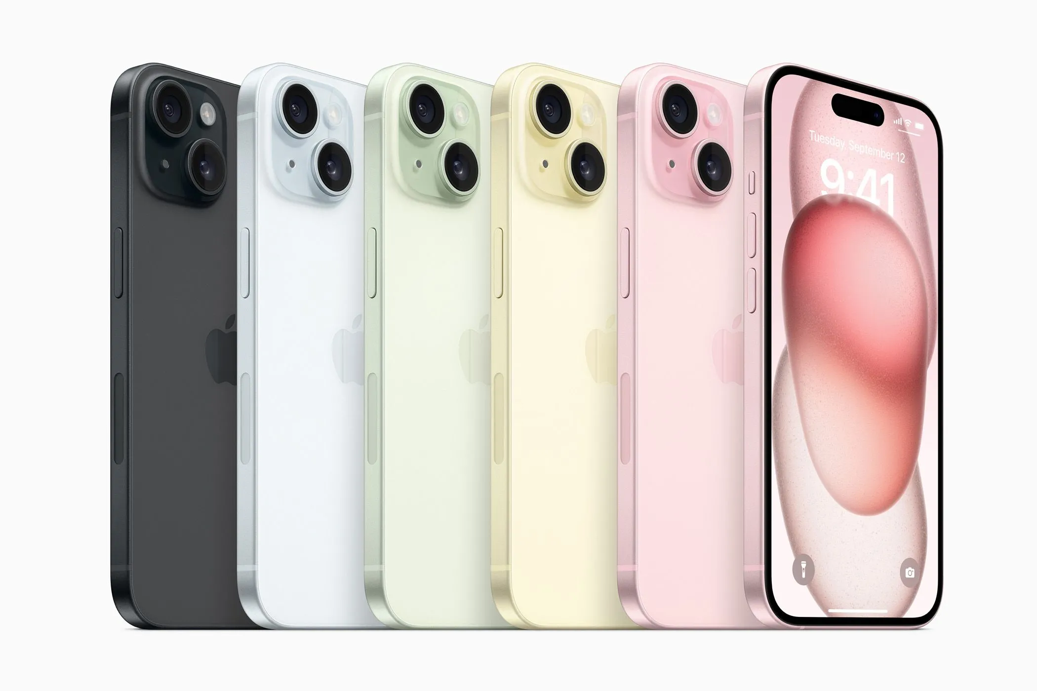 Dòng sản phẩm Apple iPhone 15 với camera kép