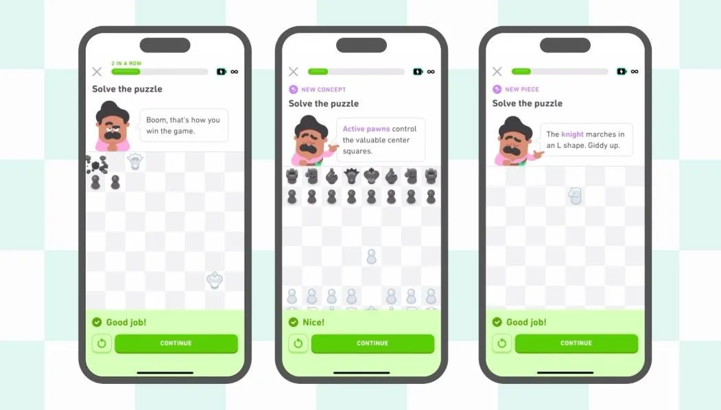 Duolingo Cờ Vua: Học chiến thuật thông qua các câu đố tương tác