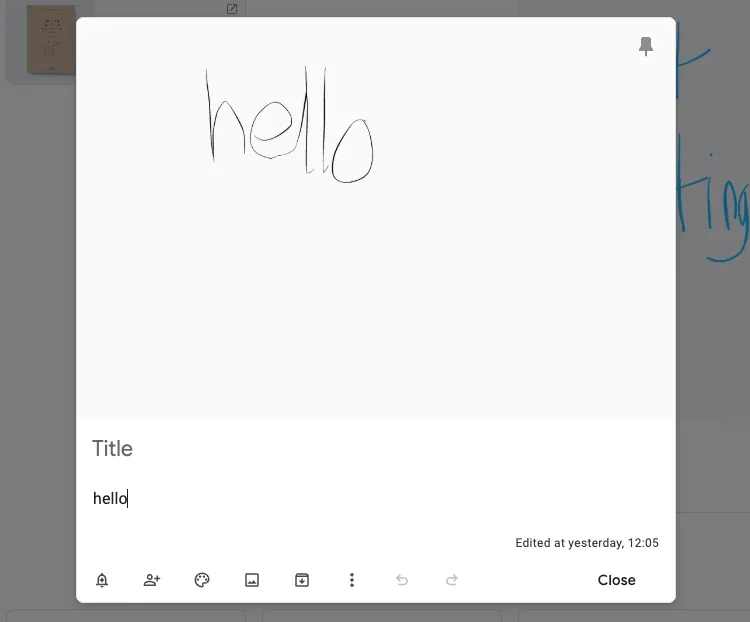 Ghi chú Google Keep với dòng chữ &quot;Grab image text&quot; minh họa tính năng trích xuất văn bản từ hình ảnh