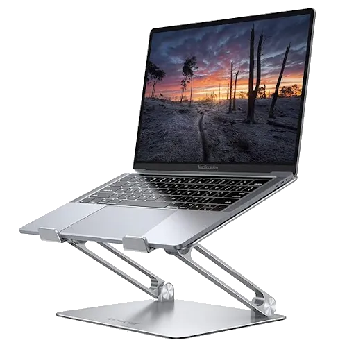 Giá đỡ laptop Lamicall có thể điều chỉnh, thiết kế công thái học giúp giảm căng thẳng cho cổ và lưng.
