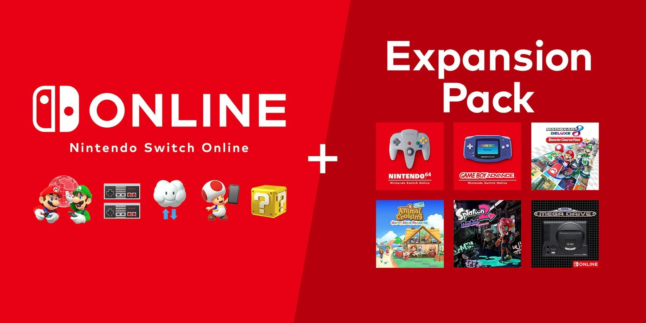 Giao diện gói đăng ký Nintendo Switch Online và Expansion Pack, hiển thị các tính năng chính như chơi trực tuyến, game cổ điển và lưu trữ đám mây.