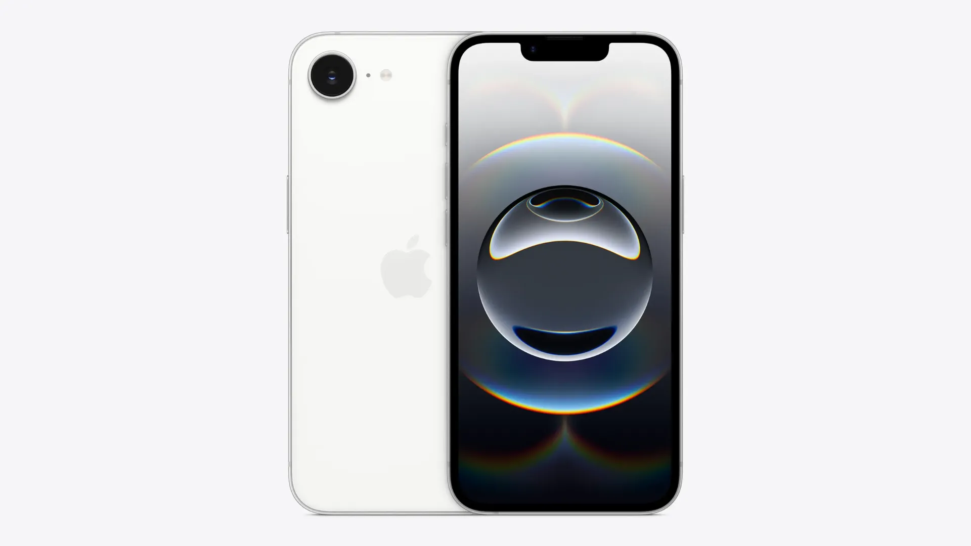 Giao diện hiển thị của iPhone 16e với viền màn hình rõ rệt