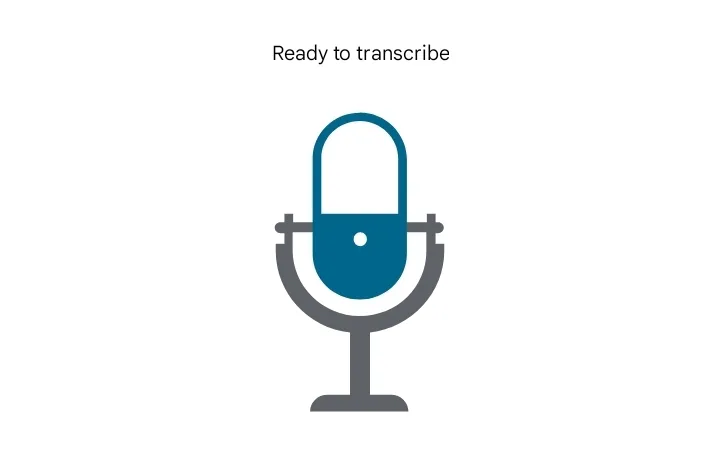 Giao diện tính năng Live Transcribe đã được kích hoạt trên Samsung Galaxy