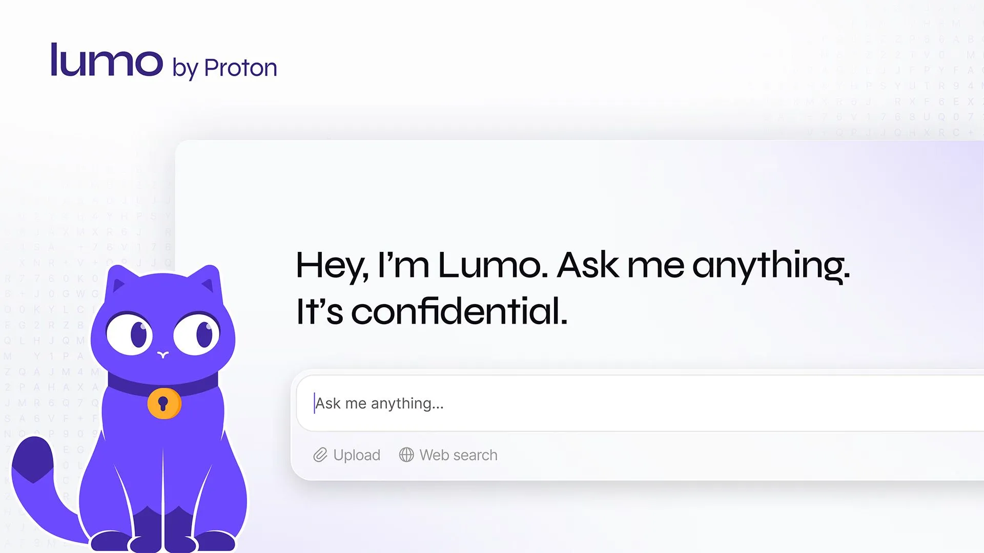 Giao diện trợ lý AI Lumo của Proton với thiết kế tối giản