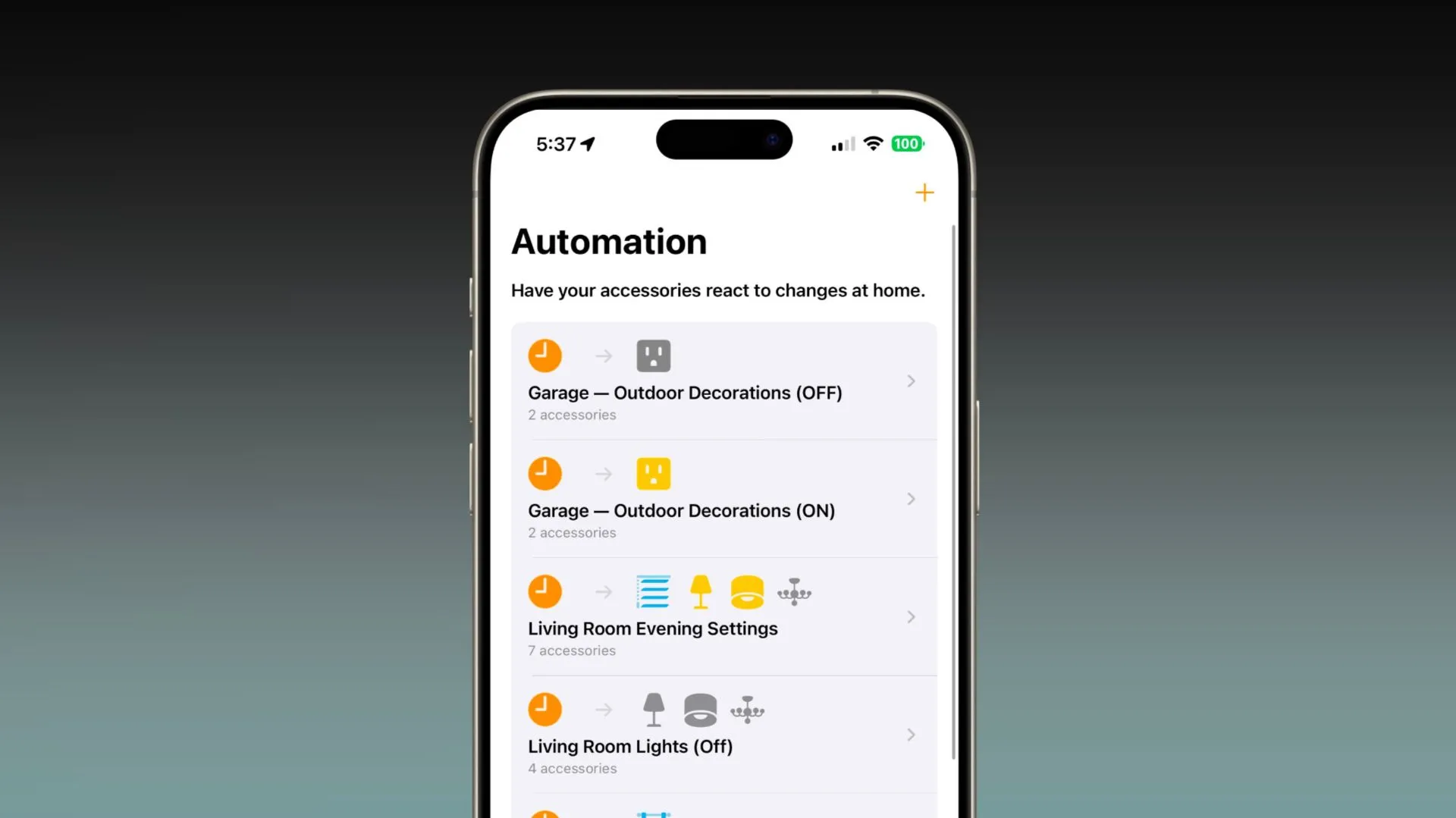 Giao diện ứng dụng Phím tắt (Shortcuts) trên iPhone hiển thị các tùy chọn tự động hóa