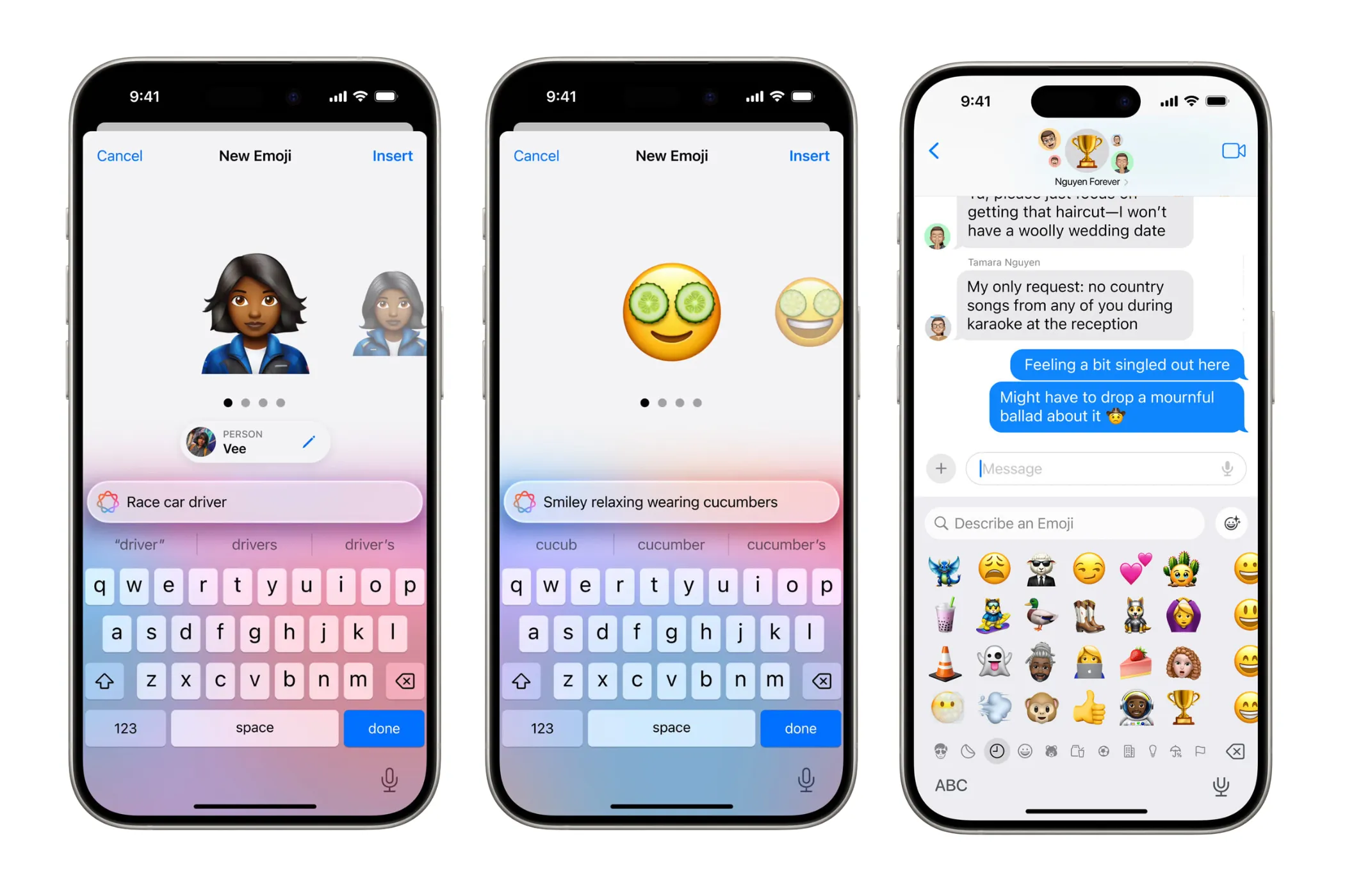 Giao diện và cách tạo emoji tùy chỉnh Genmoji trên iPhone chạy Apple Intelligence