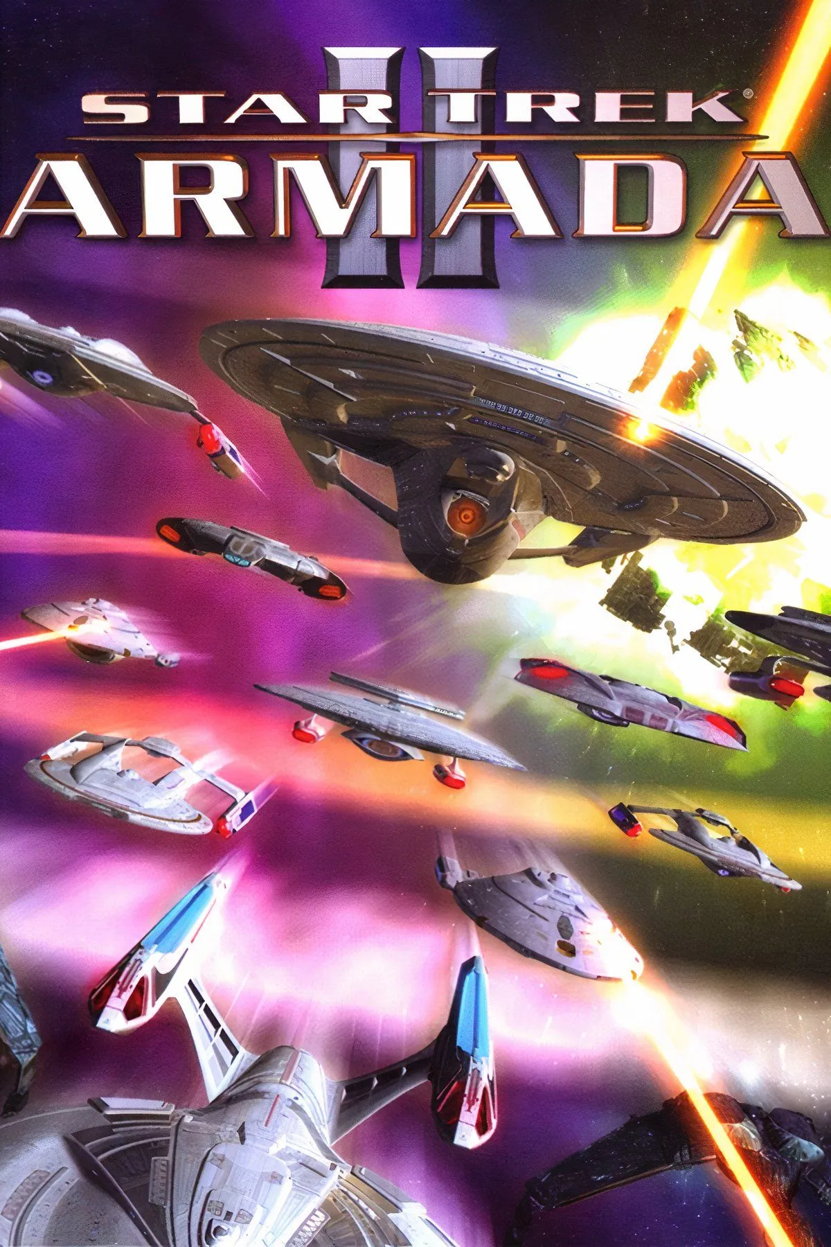 Hạm đội tàu chiến của Starfleet đối đầu với tàu Borg trong game chiến thuật thời gian thực Star Trek Armada II.