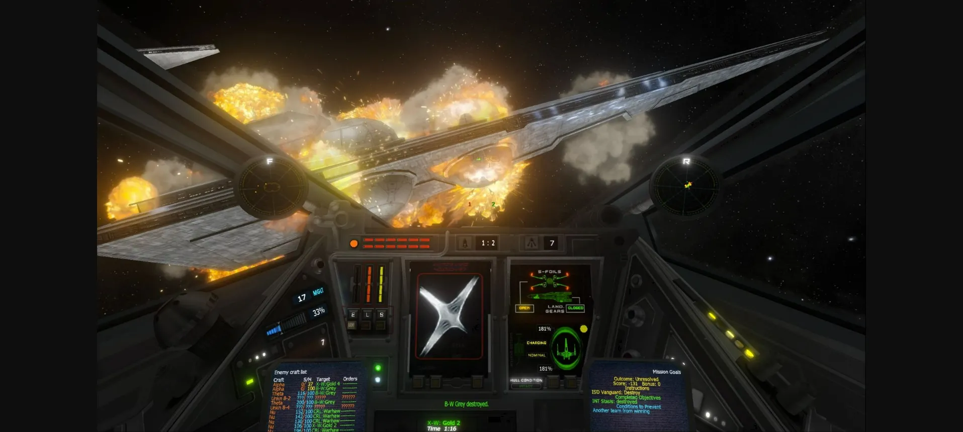 Hình ảnh chiến đấu cơ Star Wars X-Wing Alliance được nâng cấp đồ họa bởi mod.