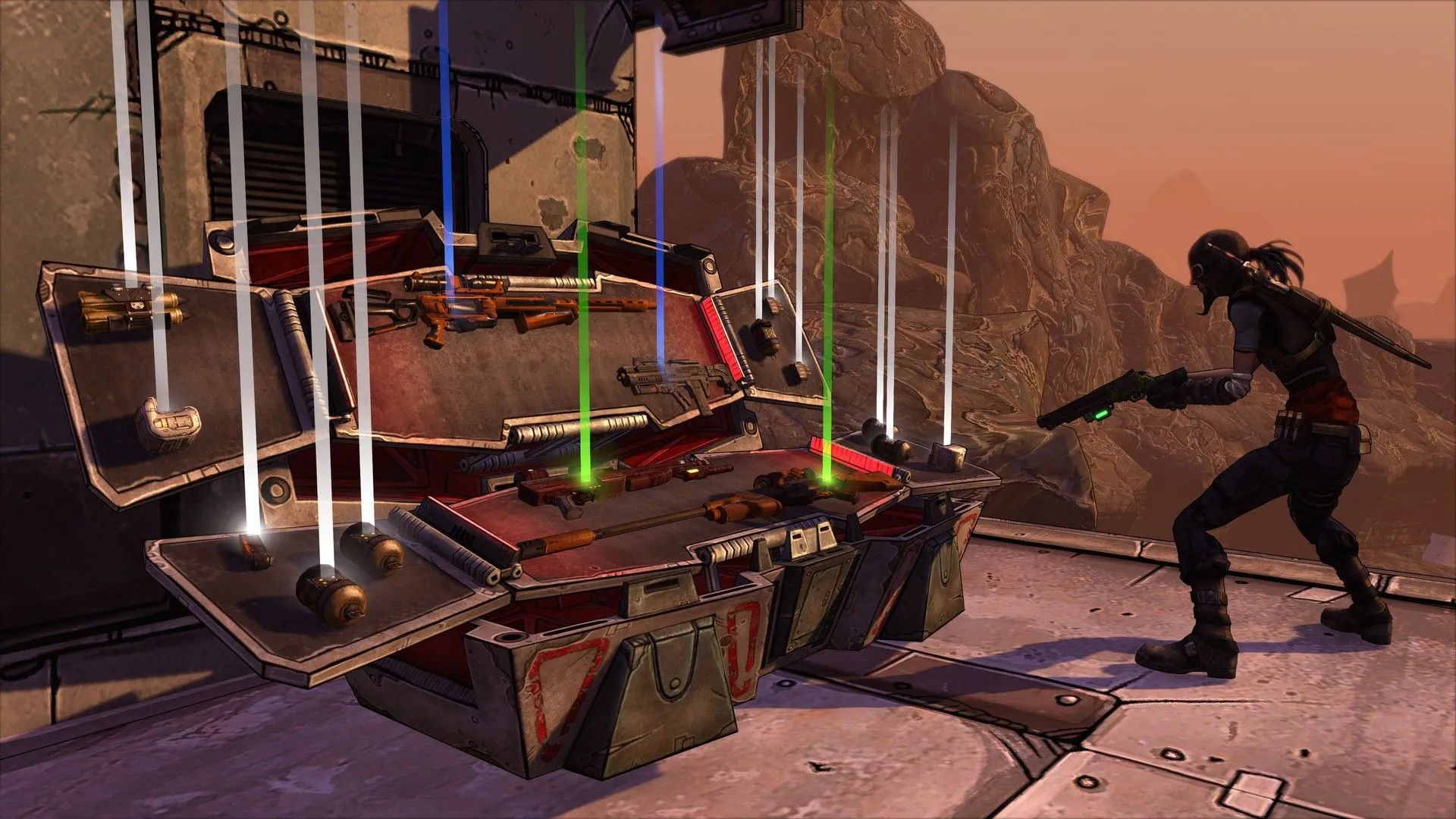 Hình ảnh gameplay Borderlands 1 Enhanced Edition với đồ họa cel-shaded