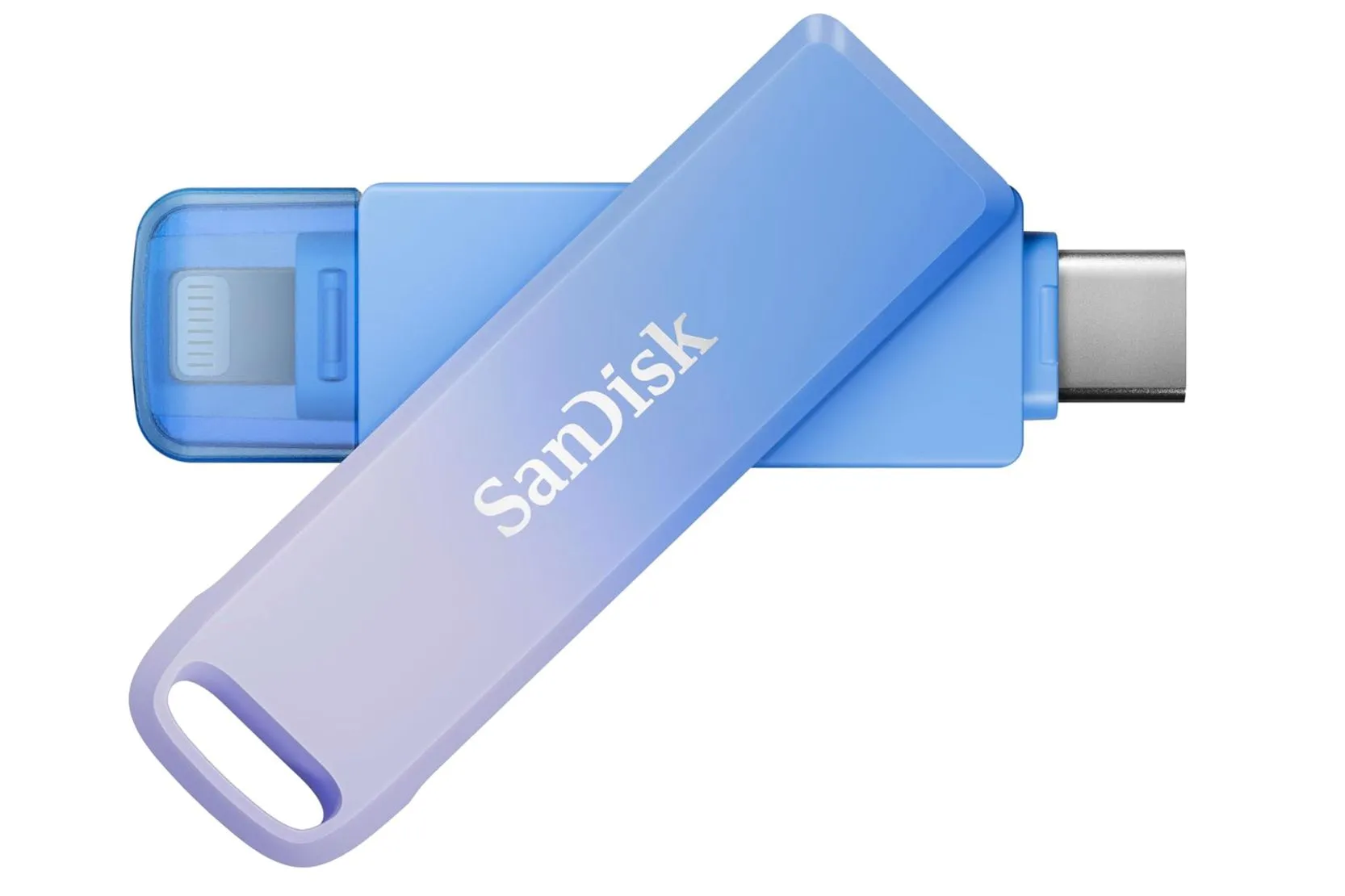Hình ảnh minh họa ổ đĩa flash SanDisk Creator Phone Drive 128GB với cổng USB-C và Lightning