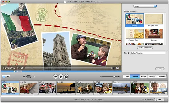 Hình ảnh minh họa quá trình chỉnh sửa dự án video trên giao diện iMovie 6, phiên bản được nhiều người yêu thích.