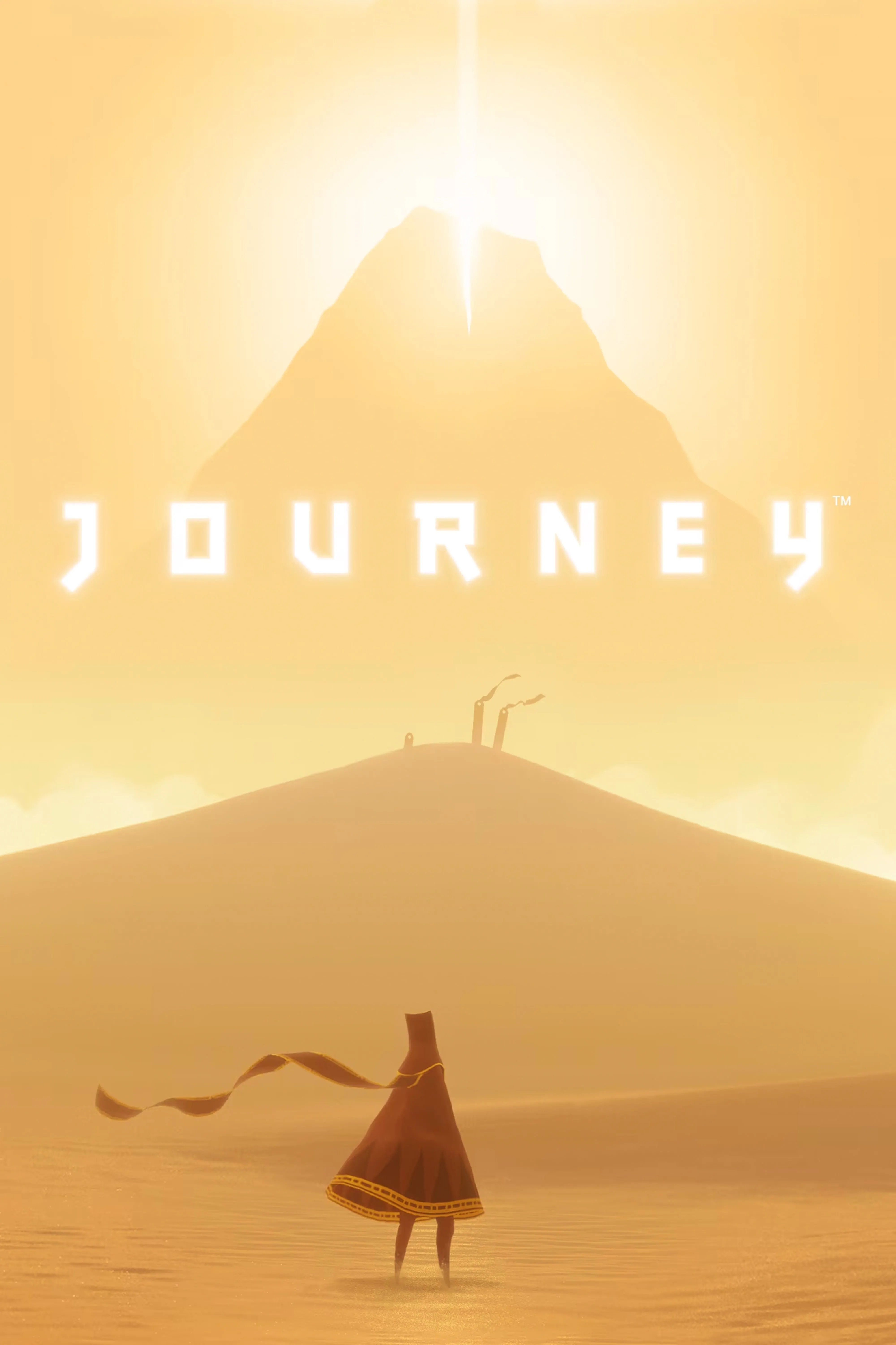 Hình ảnh nhân vật áo choàng đỏ trong tựa game phiêu lưu Journey, một trải nghiệm thư giãn cho người lớn tuổi.