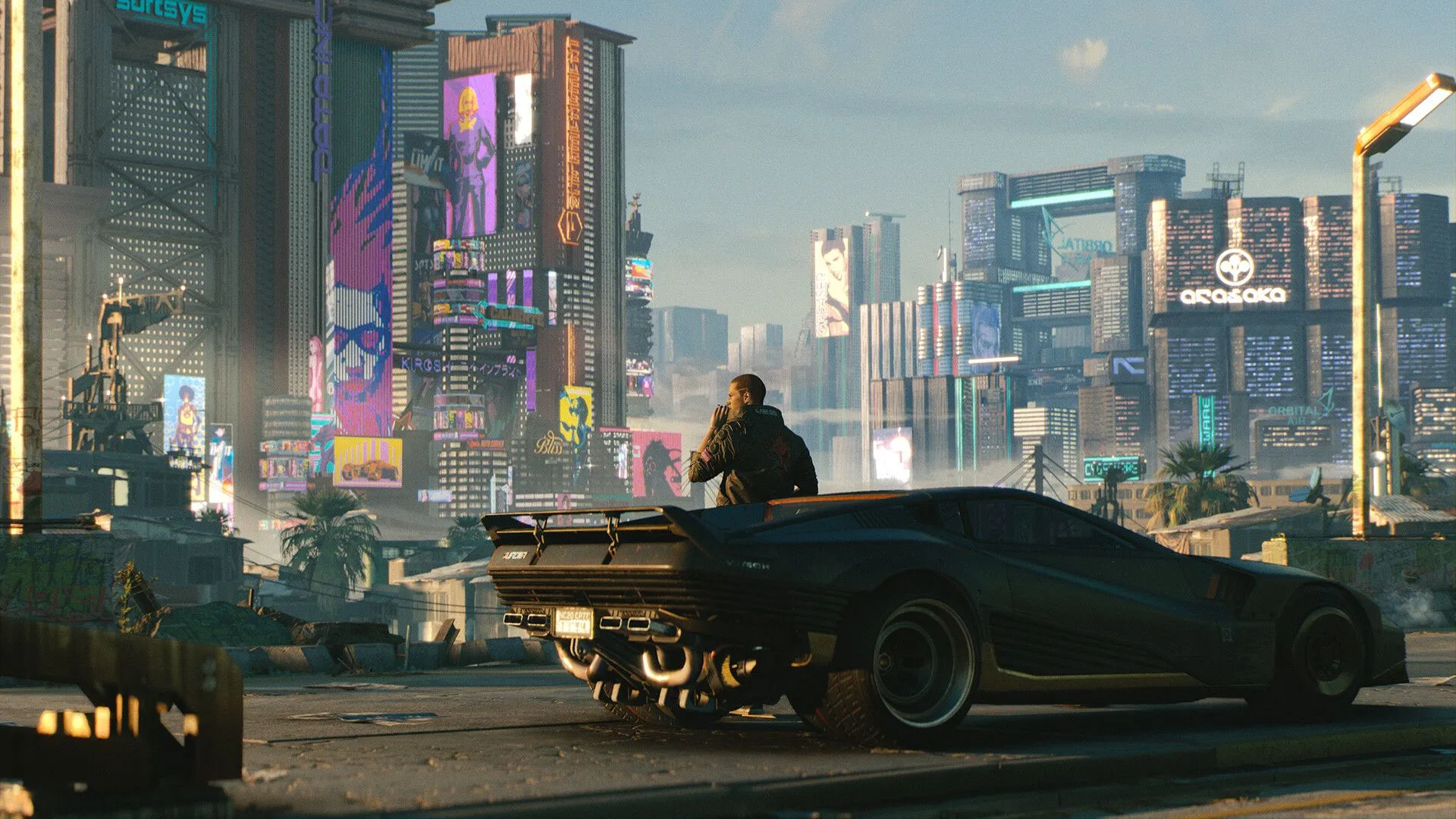 Hình ảnh quảng bá của Cyberpunk 2077, một tựa game nhập vai thế giới mở có thể hưởng lợi từ công nghệ tạo khung hình trong điều kiện nhất định.
