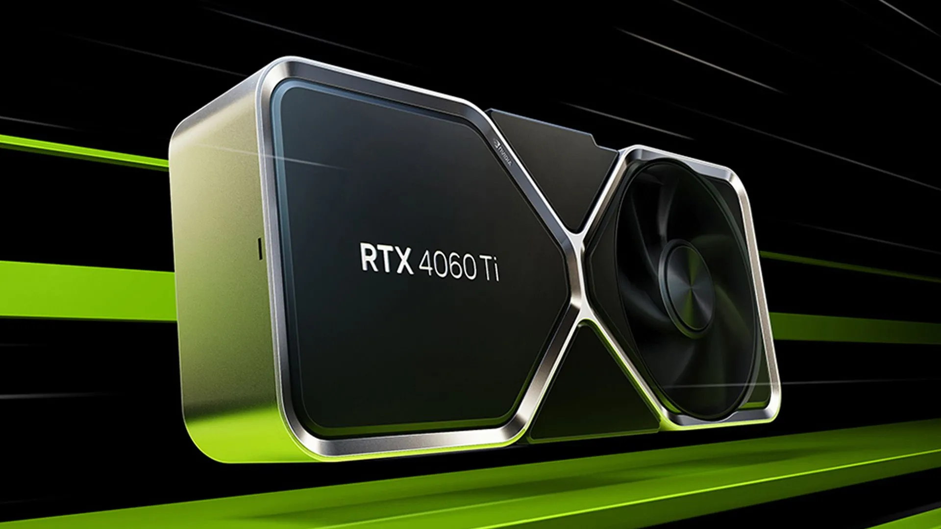 Hình ảnh render card đồ họa NVIDIA GeForce RTX 4060 Ti, minh họa cho dòng card tầm trung có thể hưởng lợi từ DLSS và công nghệ tạo khung hình