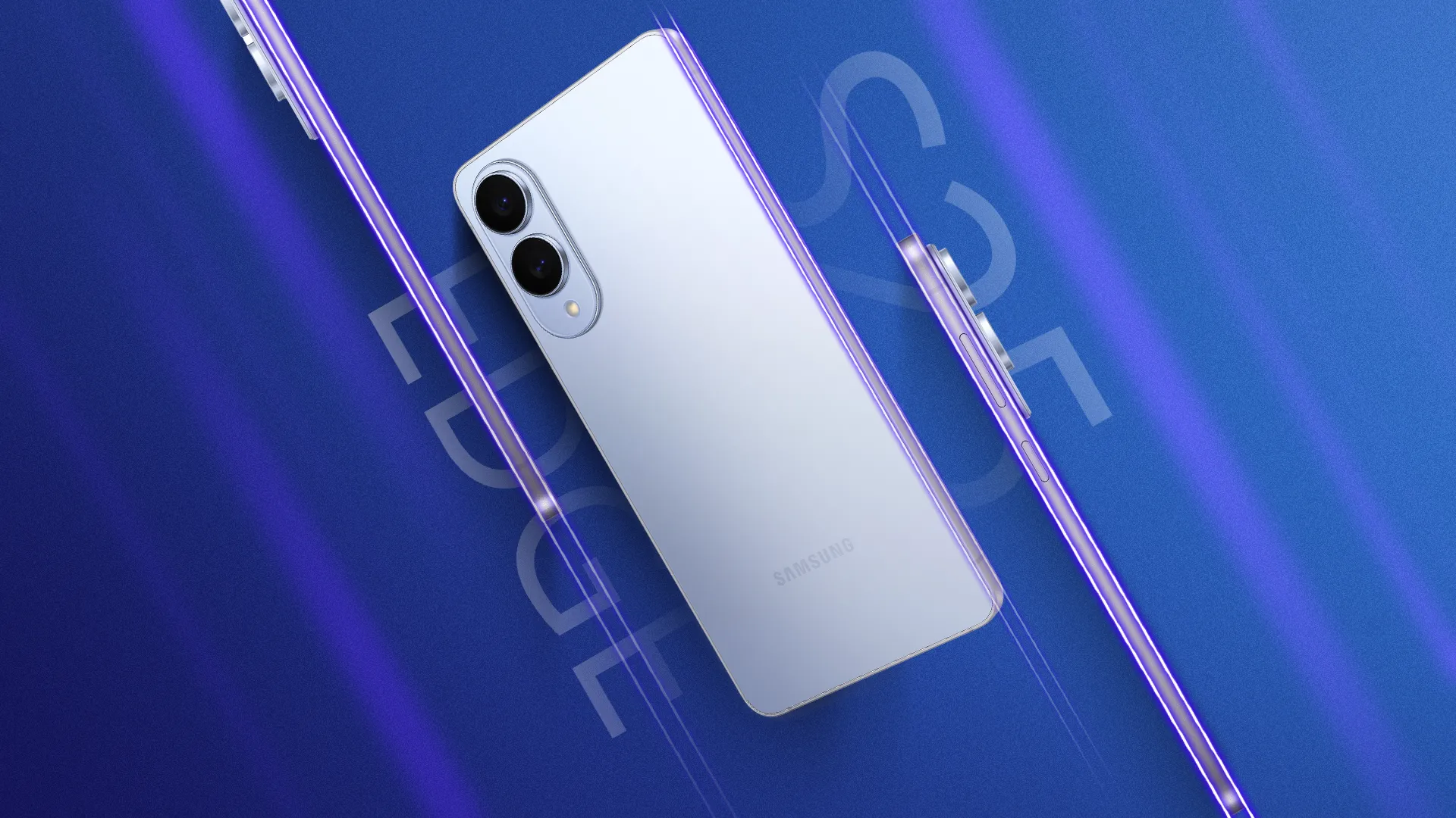 Hình ảnh Samsung Galaxy S25 Edge nhìn từ nhiều góc độ, tôn lên thiết kế siêu mỏng và viền màn hình cong.