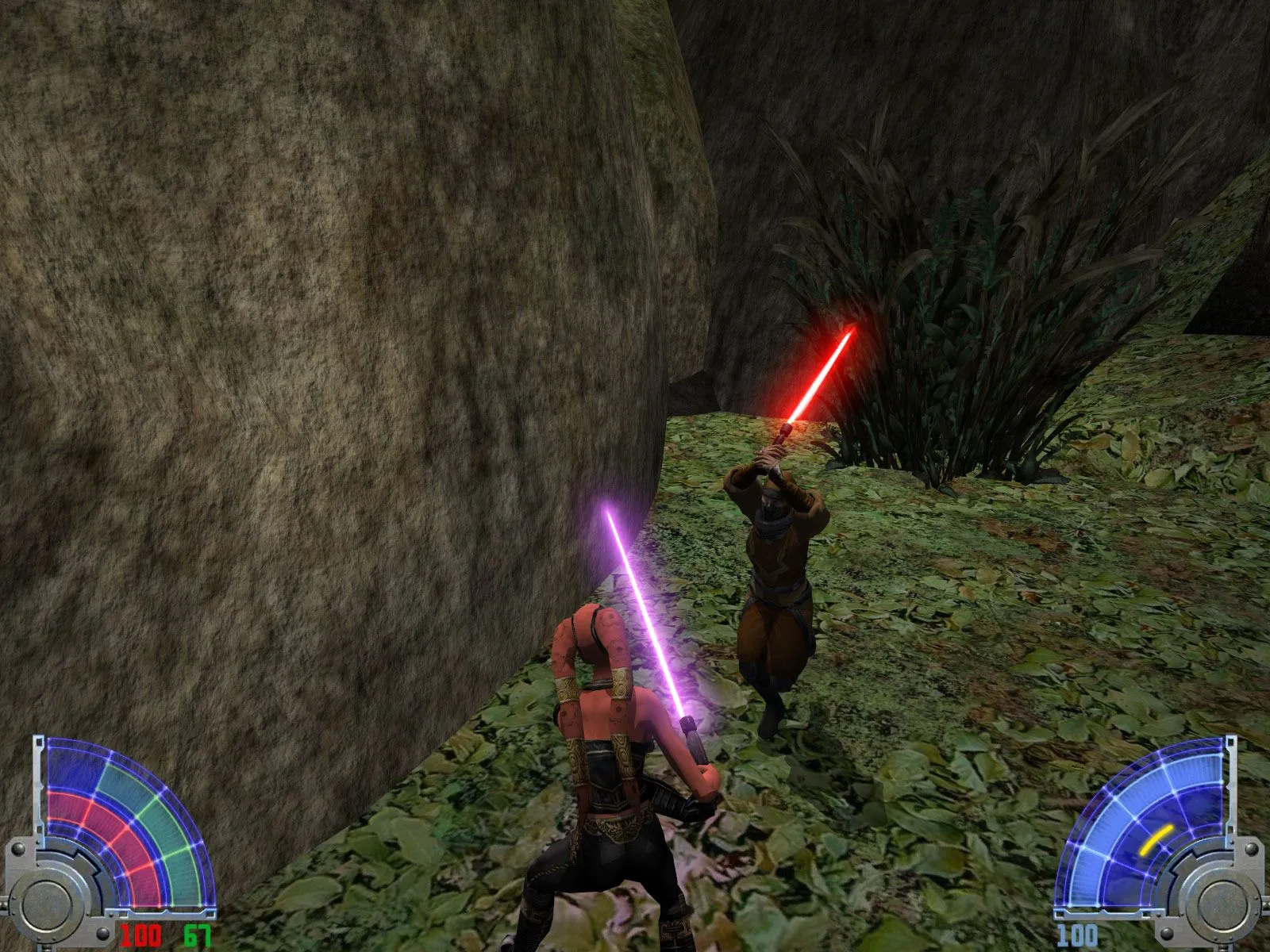 Hình ảnh trong game Star Wars: Jedi Knight Jedi Academy được mod đồ họa.