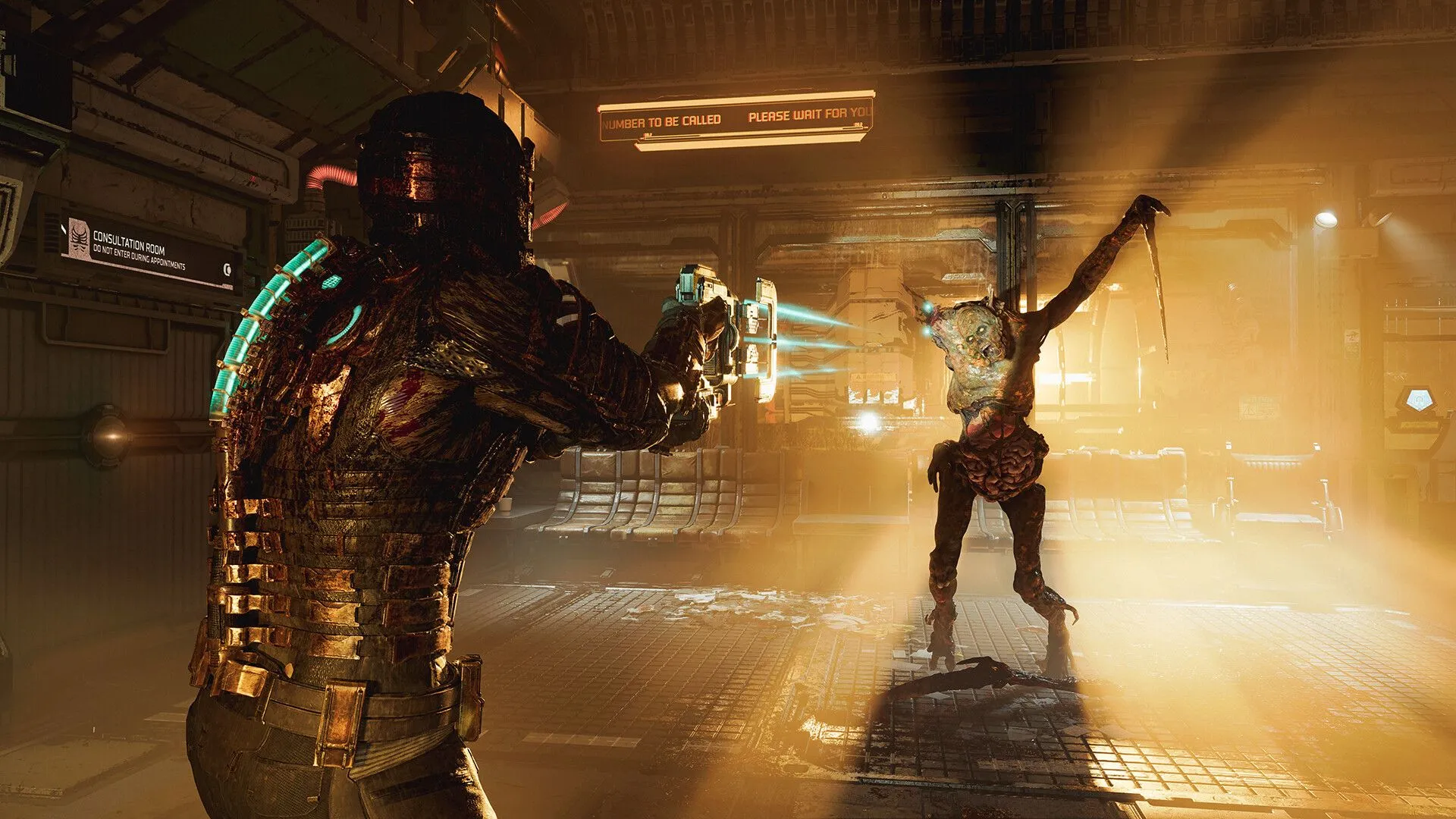 Issac Clarke đối đầu với Necromorph trong Dead Space (2023), tượng trưng cho các tựa game AAA chất lượng cao mà người chơi mong muốn nhận được hàng tháng trên PS Plus.