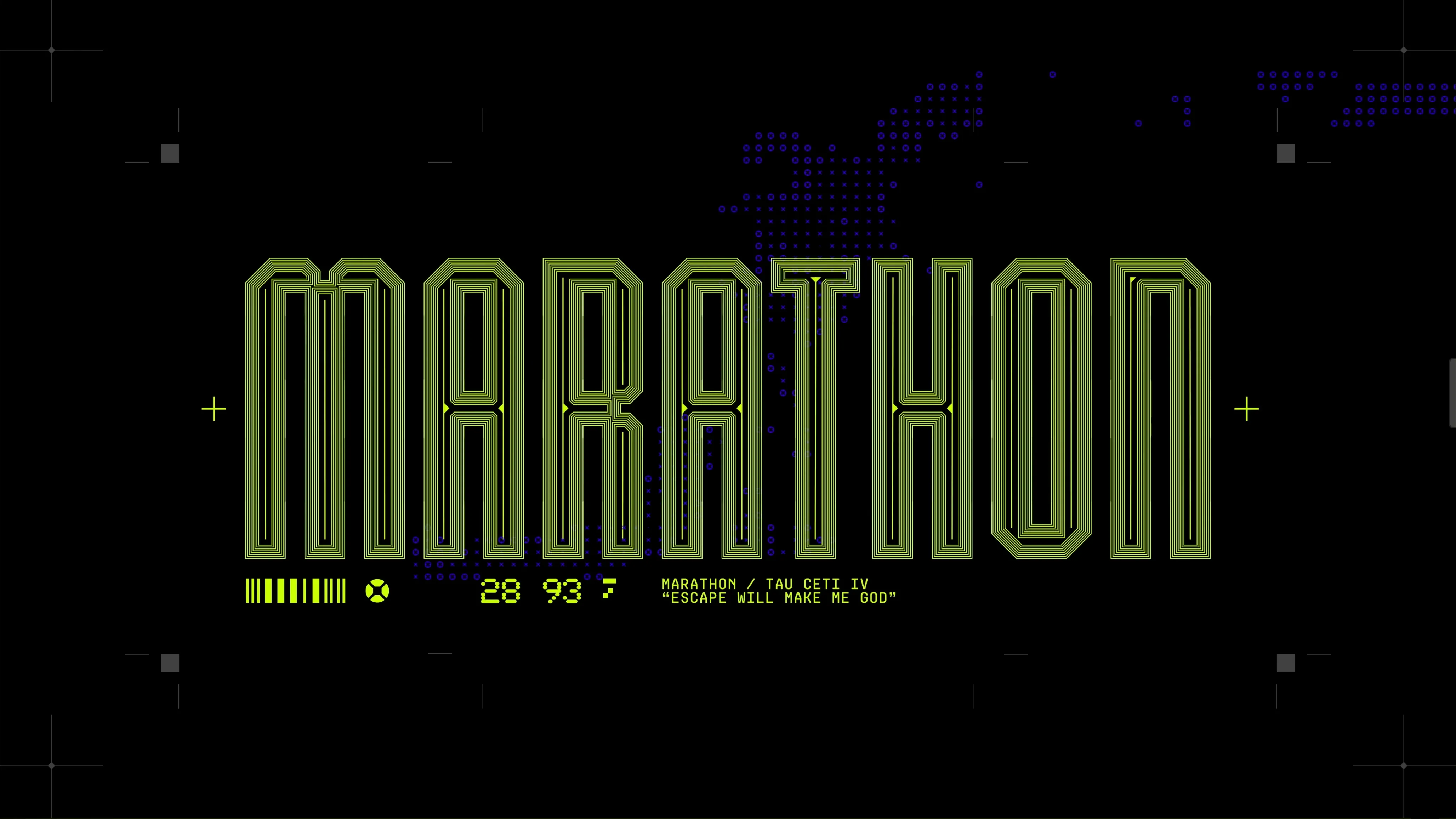 Logo mới của game Marathon, thể hiện phong cách tối giản và hiện đại, đánh dấu sự trở lại của tựa game FPS huyền thoại từ Bungie.