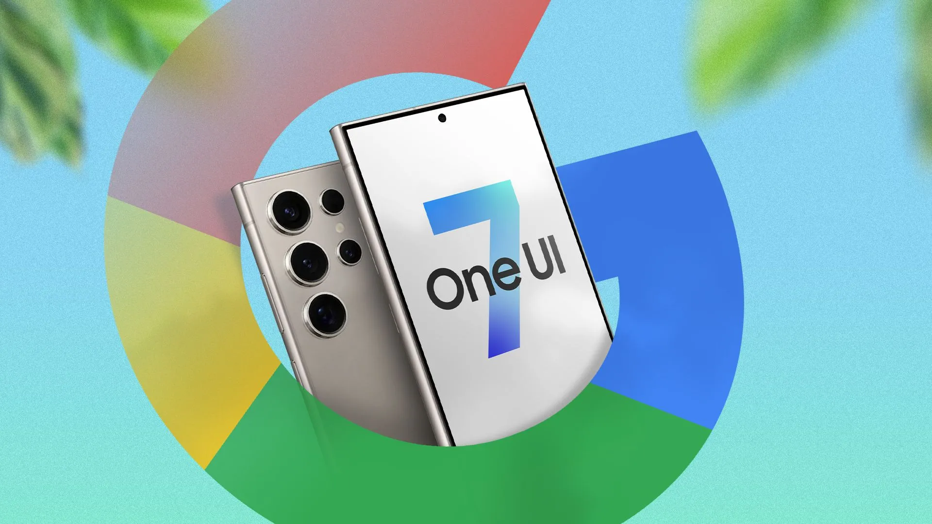 Màn hình Galaxy S25 hiển thị logo One UI 7, tích hợp sâu các tính năng AI và Material You của Google