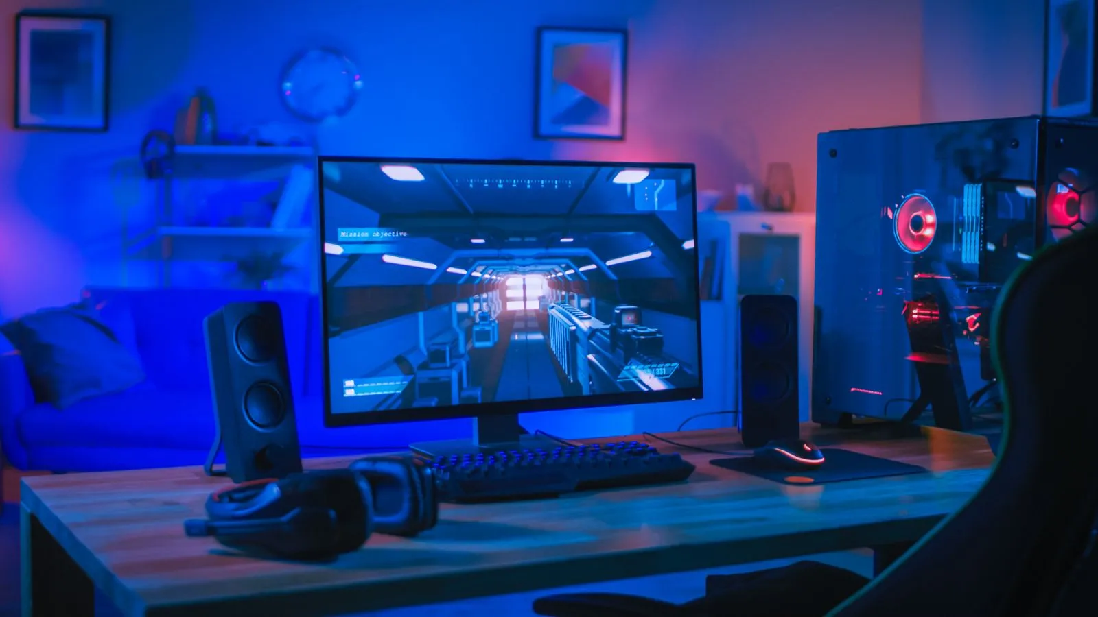 Màn hình máy tính gaming với tần số quét cao