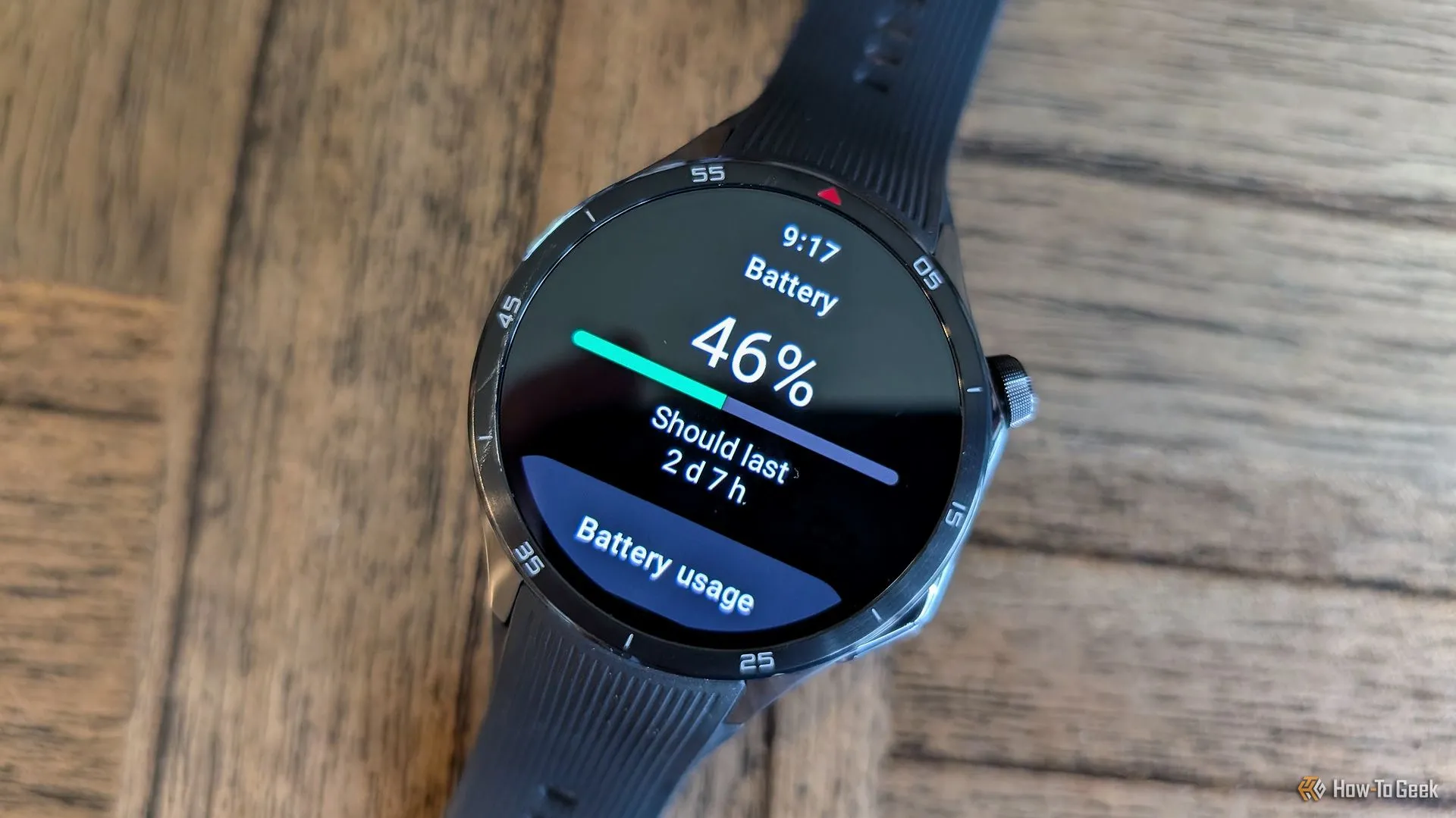 Màn hình OnePlus Watch 3 hiển thị thông tin pin.