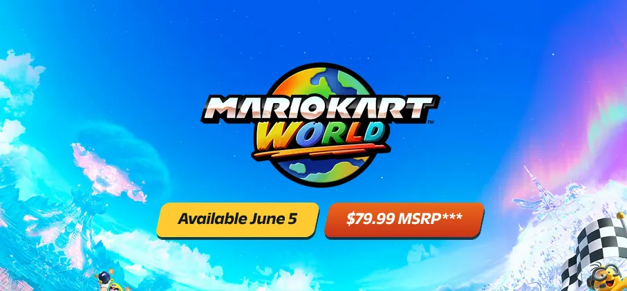 Mario Kart World sẽ có mặt vào ngày 5 tháng 6 với giá 79,99 USD