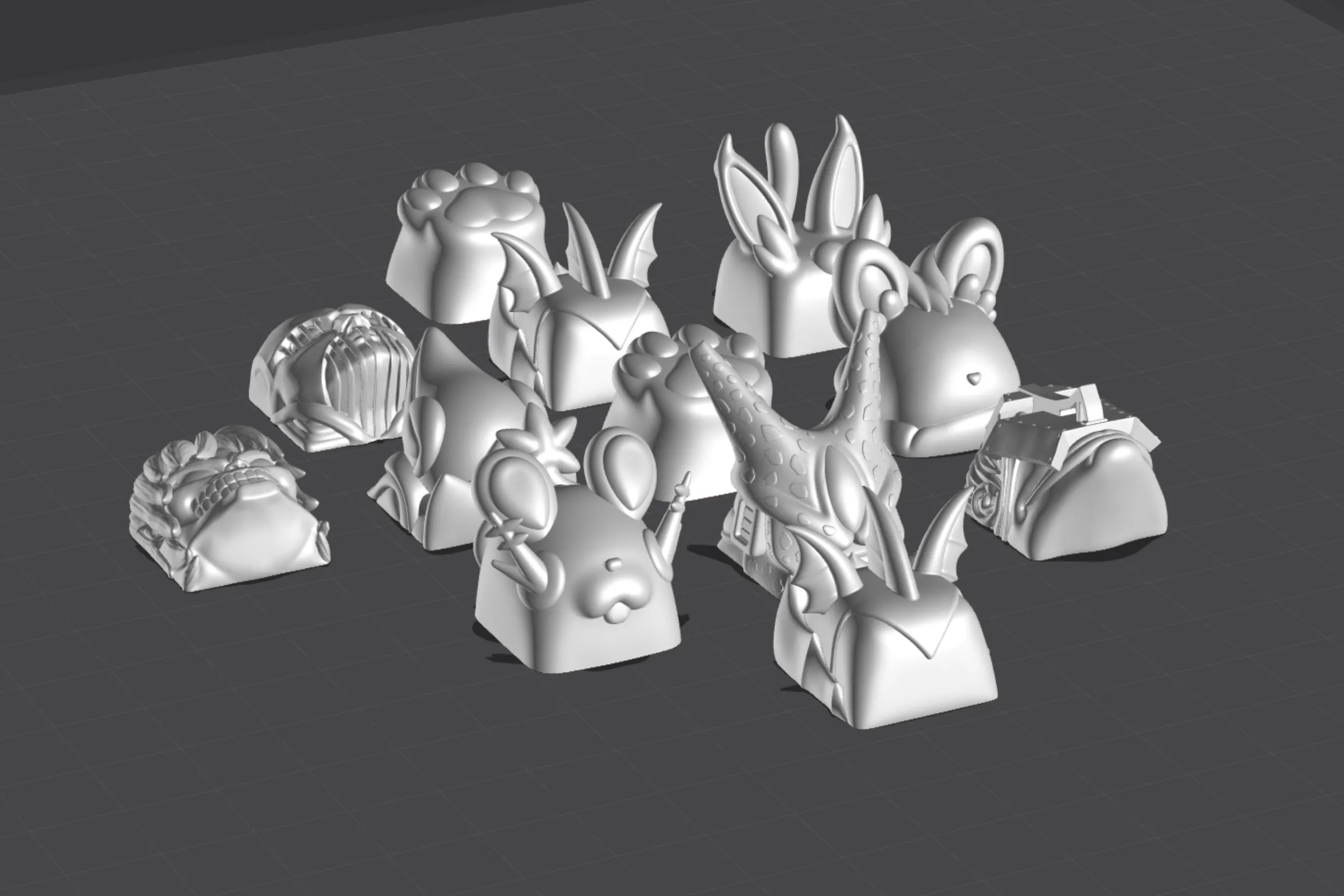 Mẫu keycap được thiết kế trong phần mềm in 3D, mở ra khả năng tùy biến vô hạn