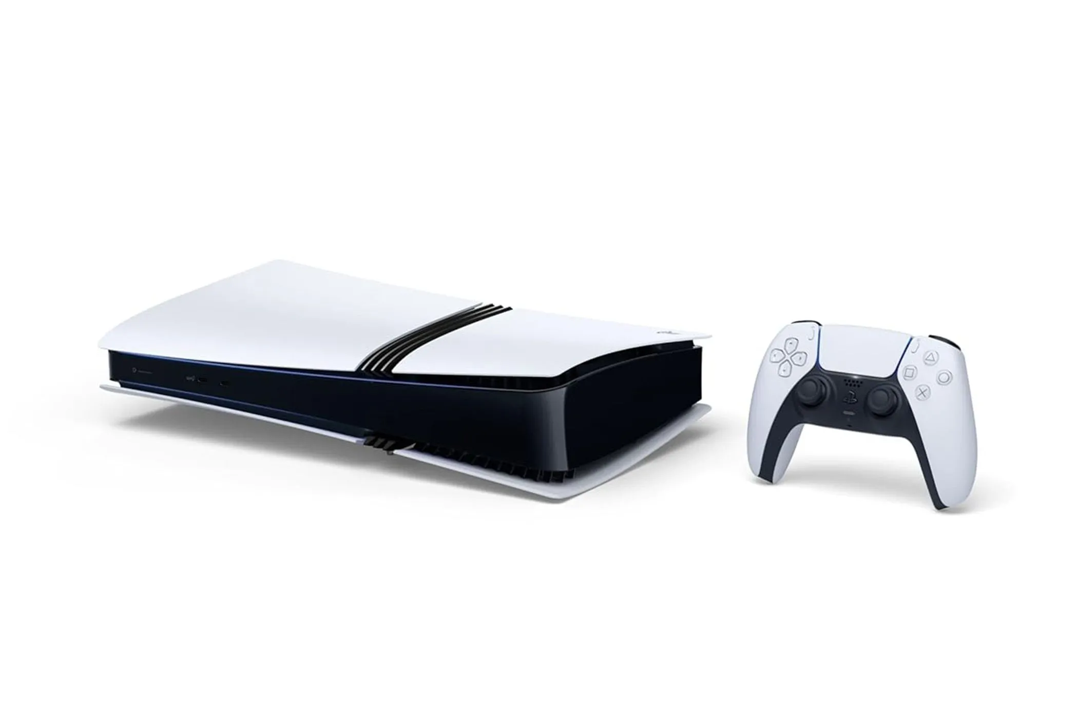 Máy chơi game Sony PlayStation 5 Pro màu trắng nổi bật, biểu tượng cho console cao cấp.