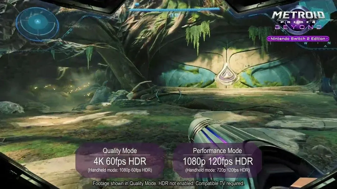 Metroid Prime 4 hiển thị hai chế độ hiệu suất khác nhau trên Nintendo Switch 2