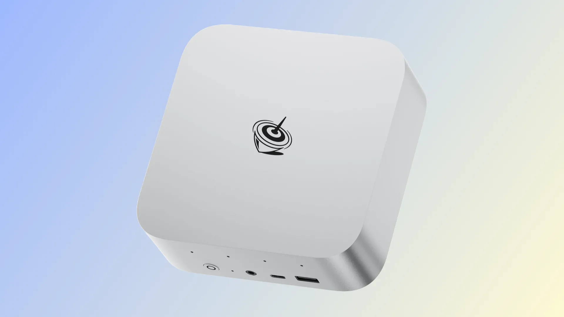 Mini PC Beelink SER9 Pro trên nền xanh nhạt
