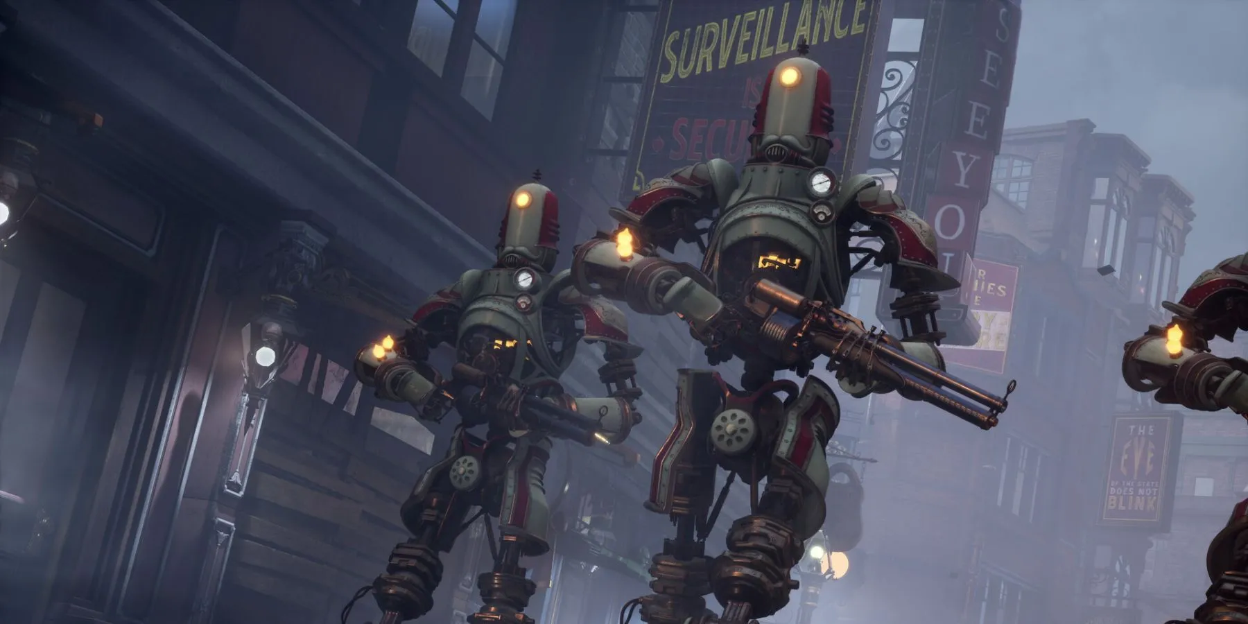 Một binh lính cơ khí trong game Clockwork Revolution, thể hiện thiết kế nhân vật đặc trưng của thế giới Steampunk.