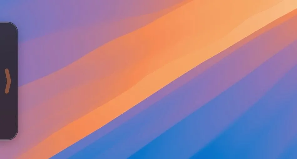 Một 'shelf' Dropover đã được ghim gọn gàng vào cạnh màn hình macOS.