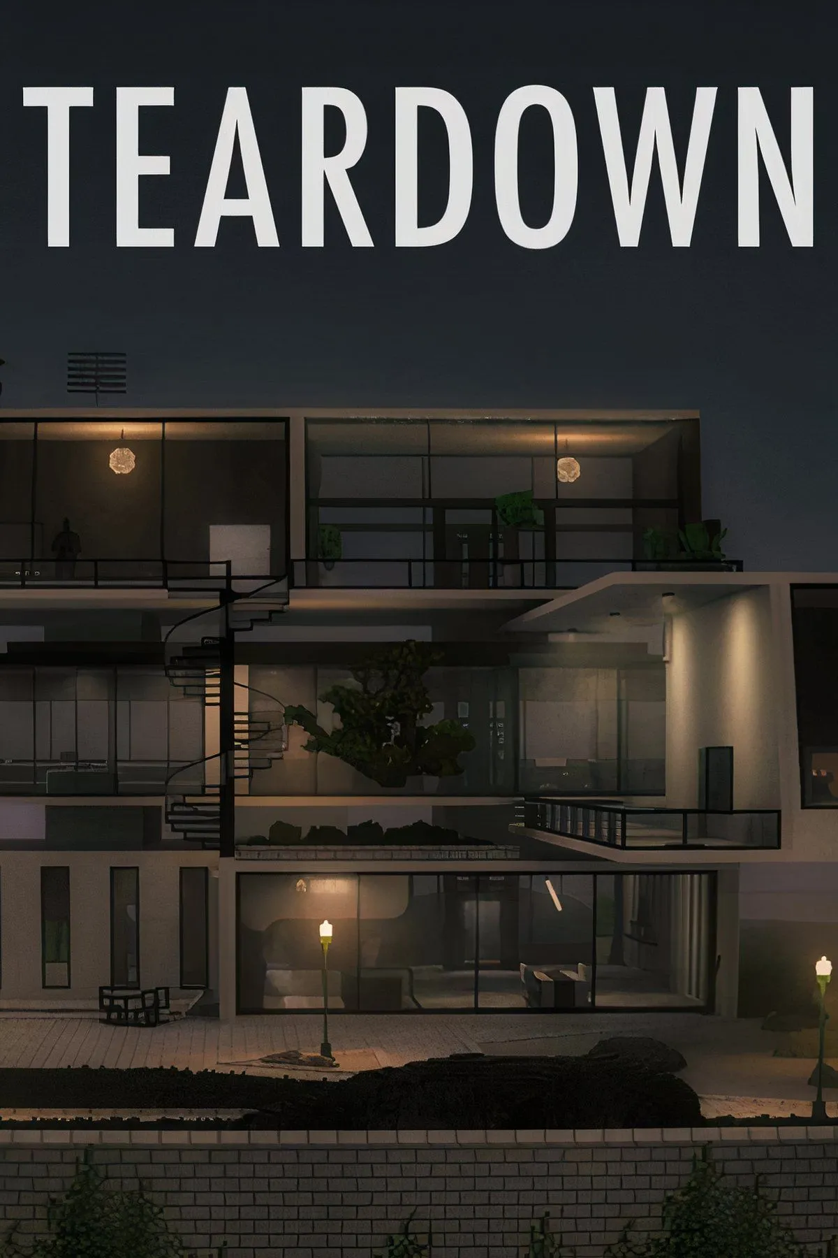 Một tòa nhà đang bị phá hủy một cách ngoạn mục trong Teardown, thể hiện đồ họa vật lý chi tiết