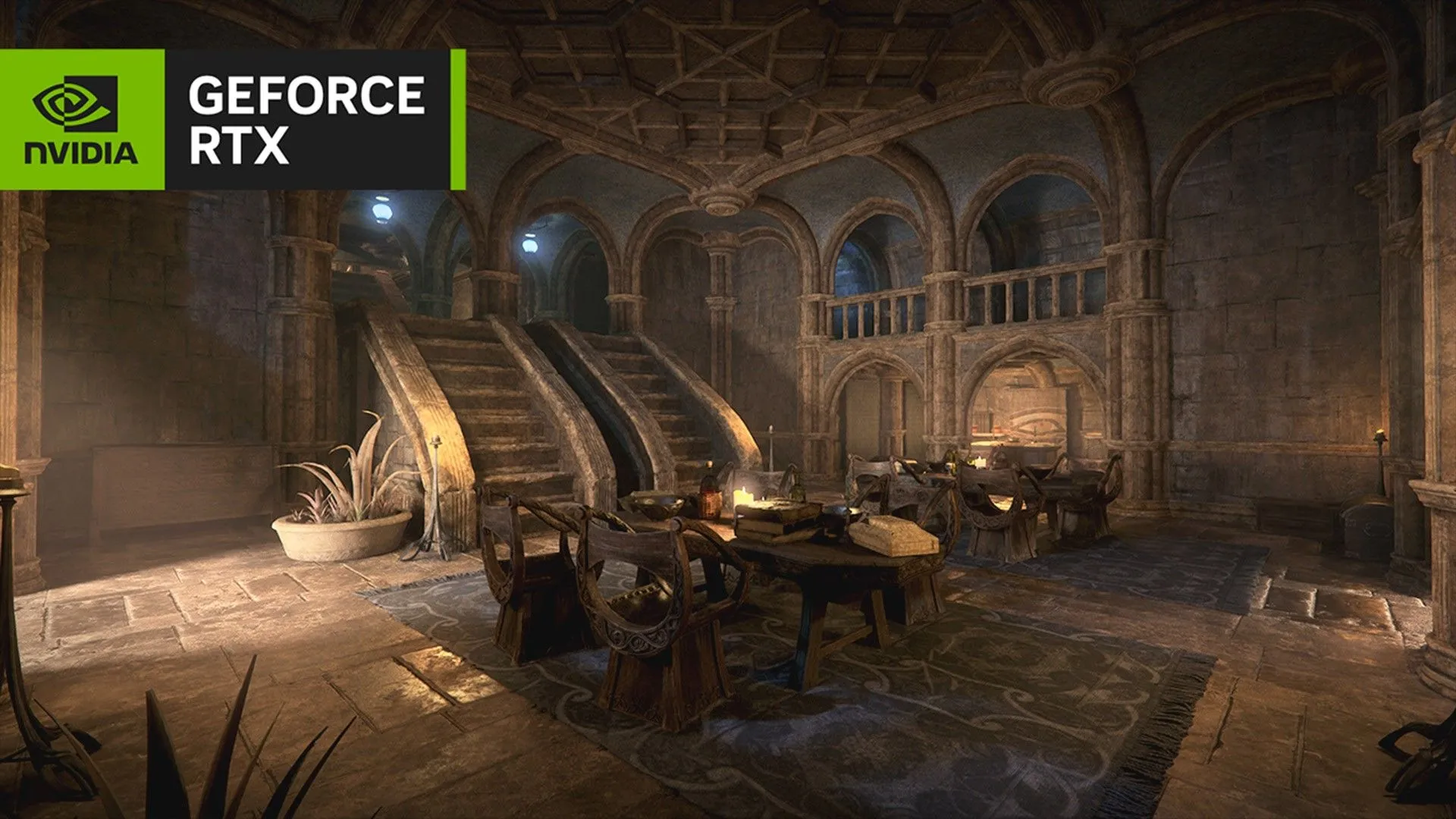 Nâng cấp đồ họa một sảnh ăn trong game Morrowind bằng NVIDIA RTX Remix