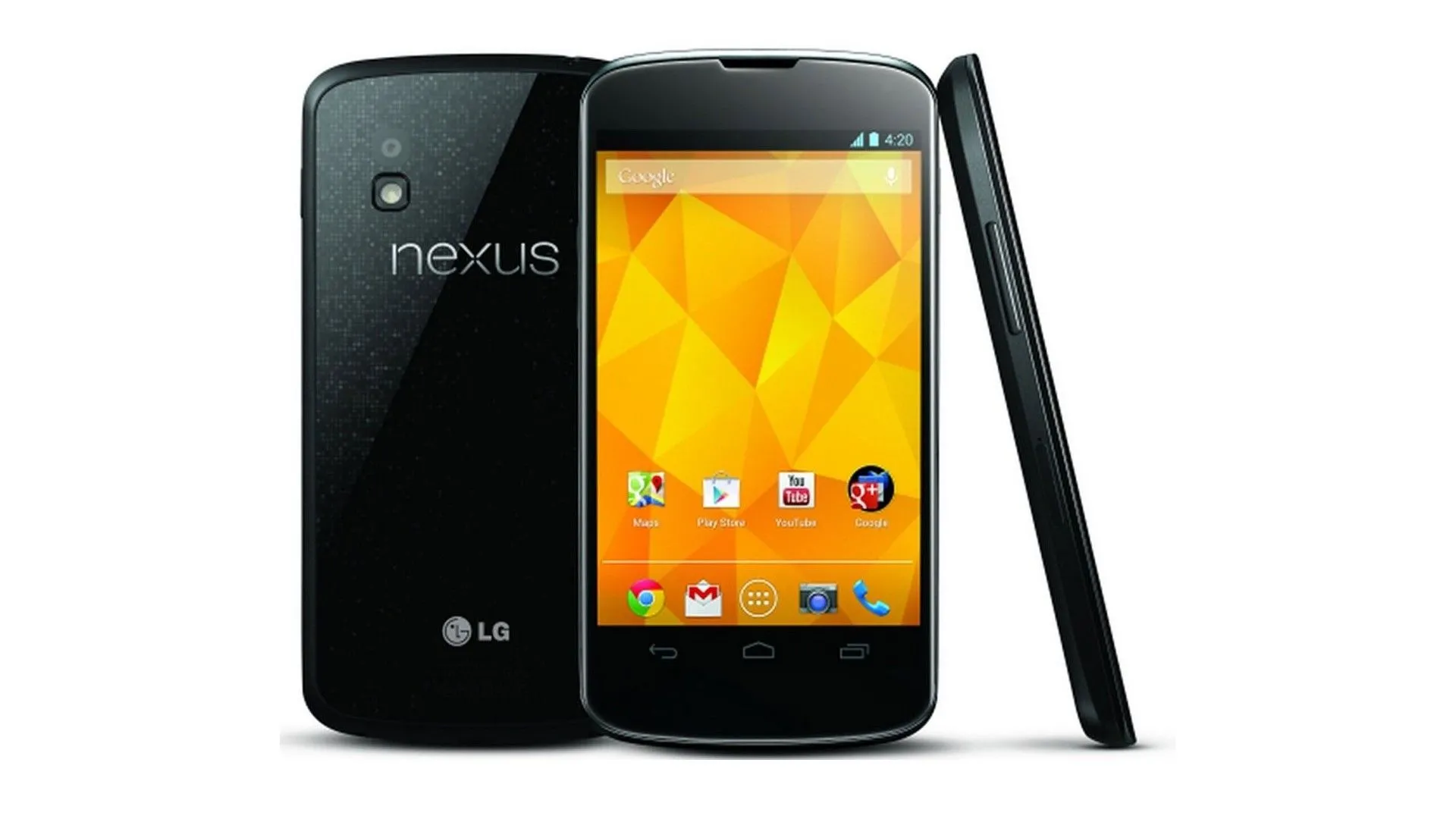 Nexus 4 của LG với thiết kế tối giản, mặt lưng hiệu ứng lấp lánh và sạc không dây từ tính