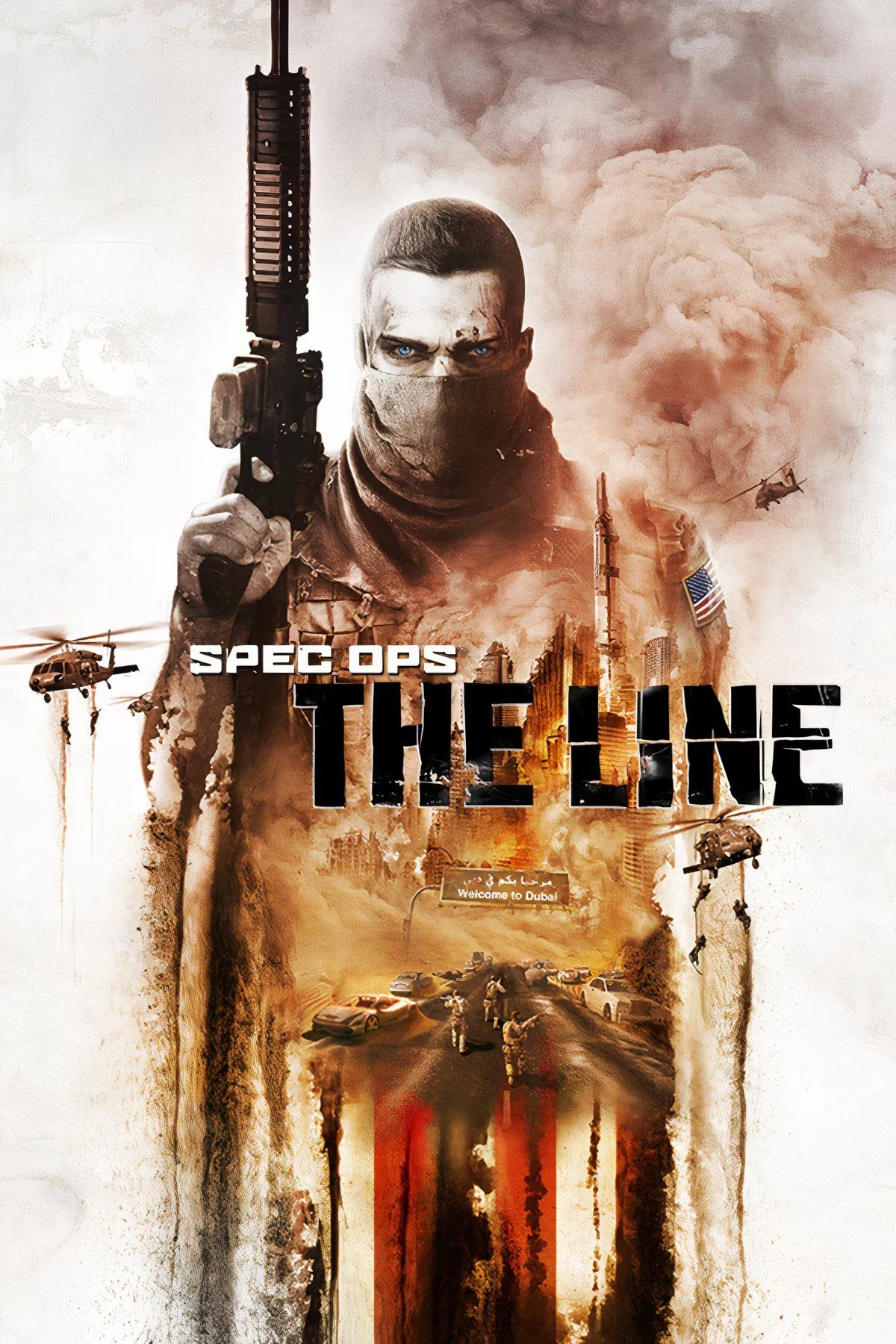 Nhân vật chính Martin Walker trong game Spec Ops: The Line với bối cảnh Dubai hoang tàn, phản ánh &quot;Heart of Darkness&quot;