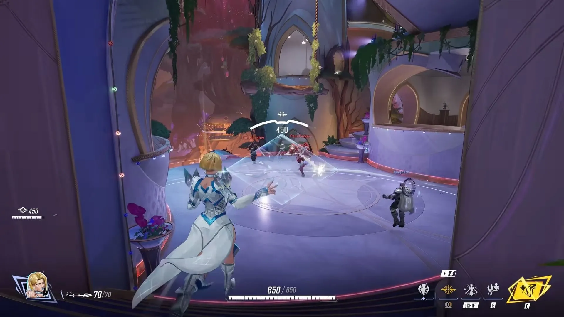 Nhân vật Emma Frost trong game Marvel Rivals, một ví dụ điển hình về thành công của các game bắn súng anh hùng miễn phí cạnh tranh với Marathon.