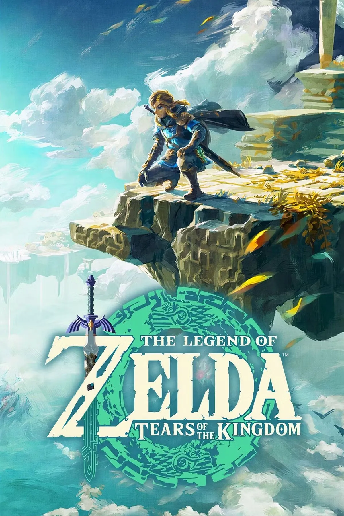 Nhân vật Link đang lướt trên bầu trời Hyrule trong The Legend of Zelda: Tears of the Kingdom