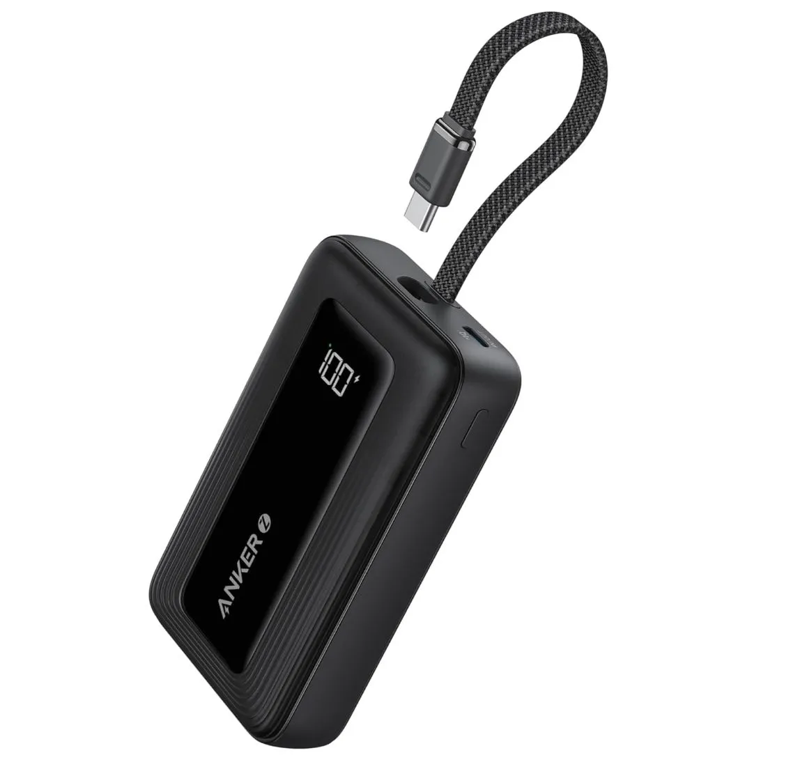 Sạc dự phòng Anker Zolo 10K với cáp USB-C tích hợp hiển thị trên trang sản phẩm Amazon