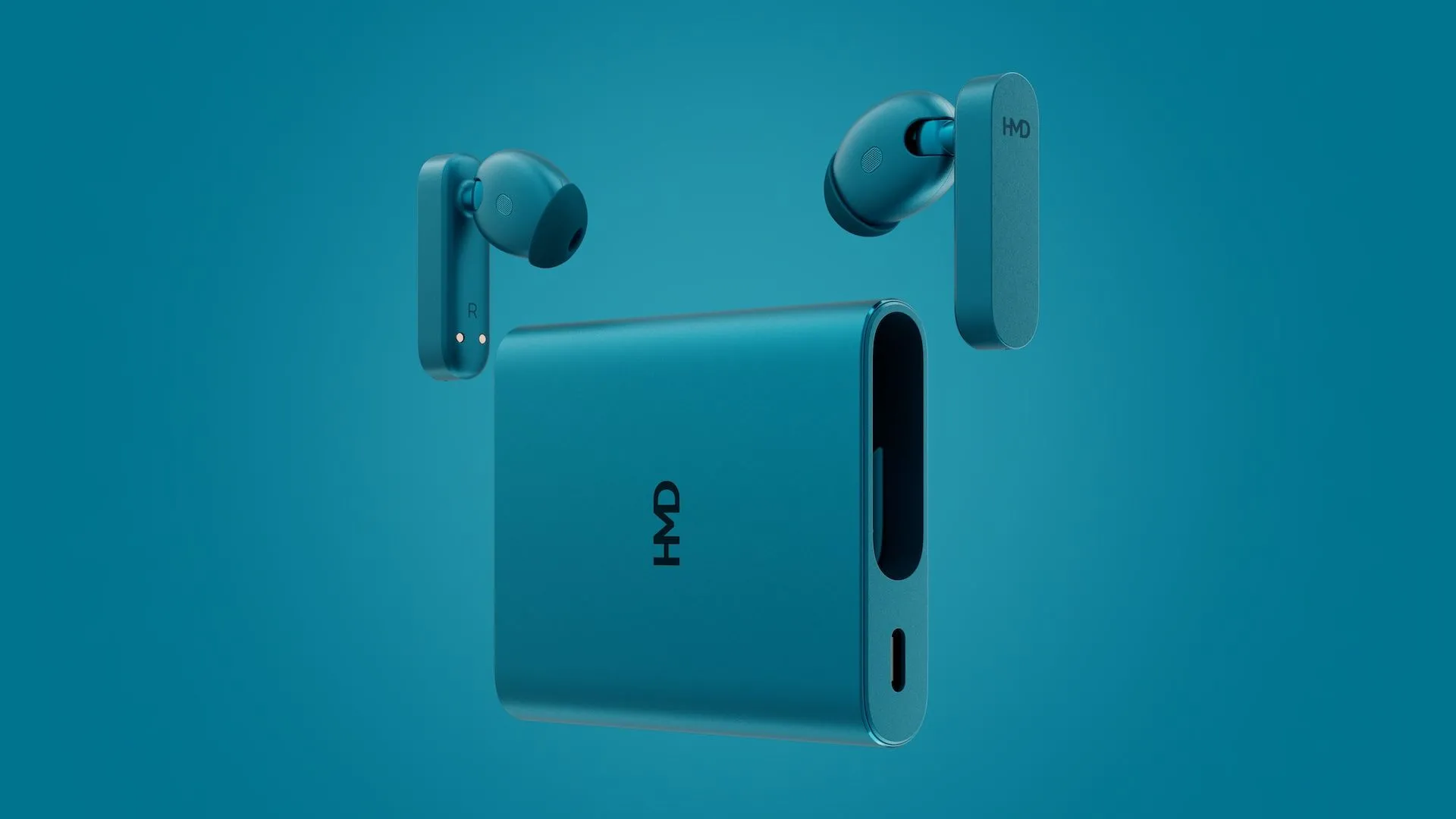 Tai nghe không dây HMD Amped Buds cùng hộp sạc kiêm pin dự phòng