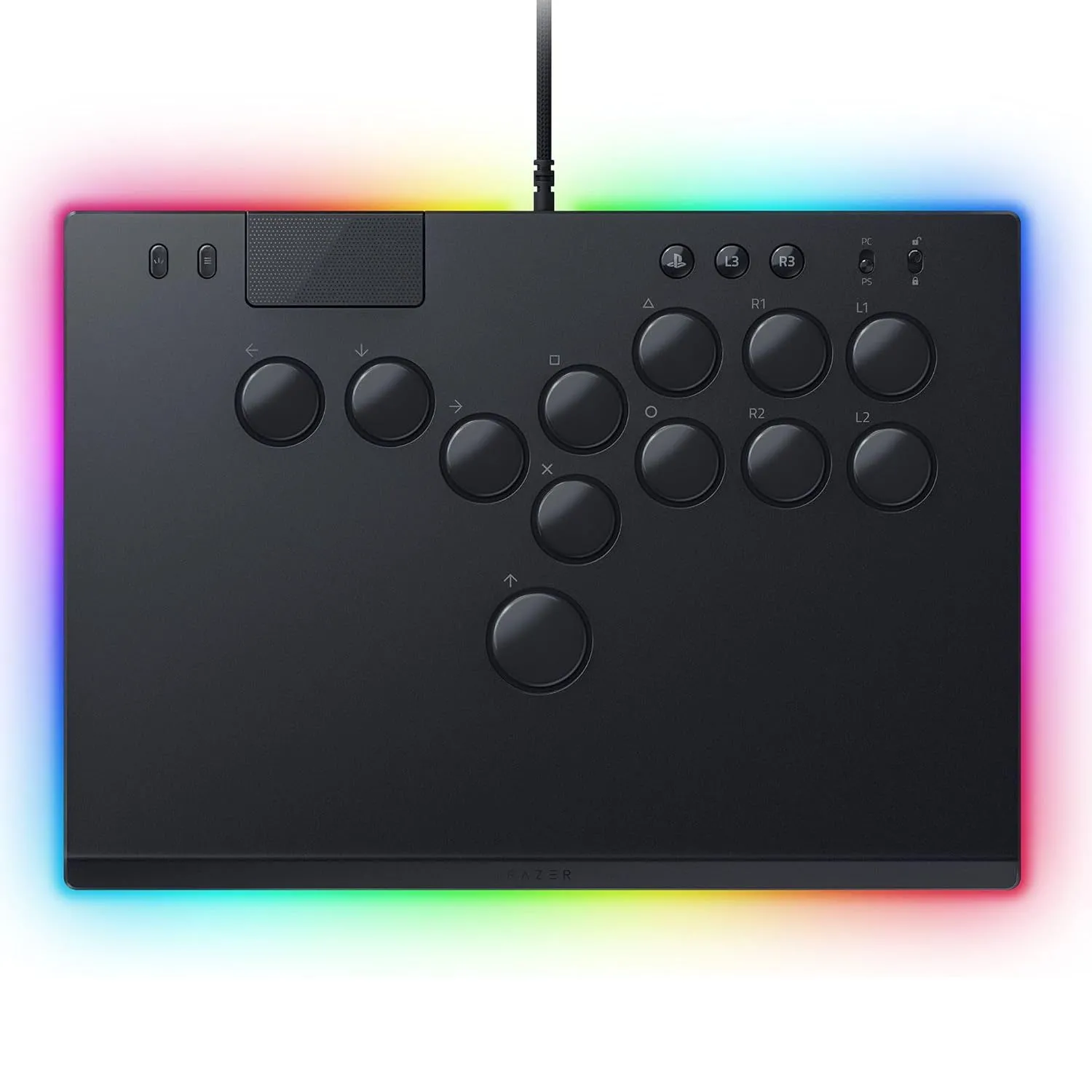 Thiết kế tinh tế của tay cầm arcade nút bấm Razer Kitsune.