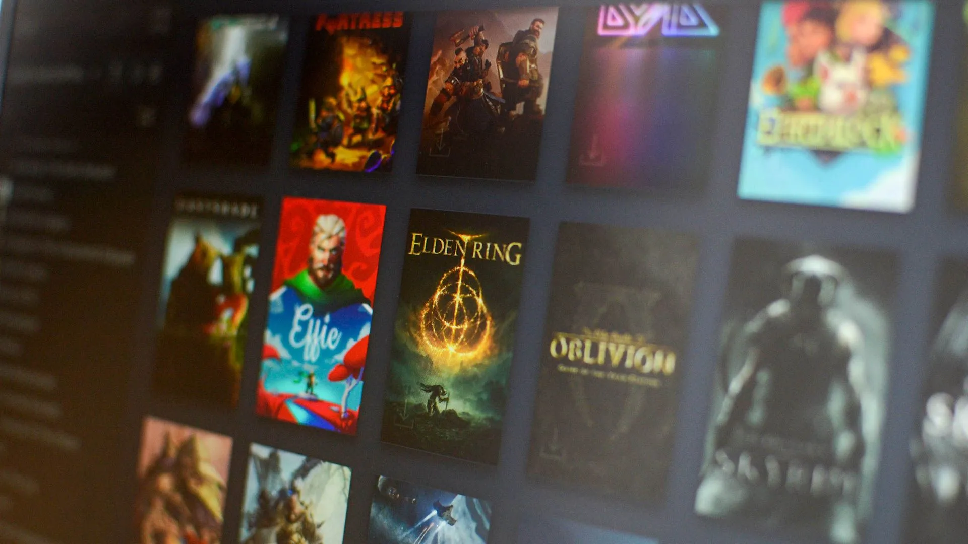 Thư viện game Steam hiển thị nhiều tựa game khác nhau